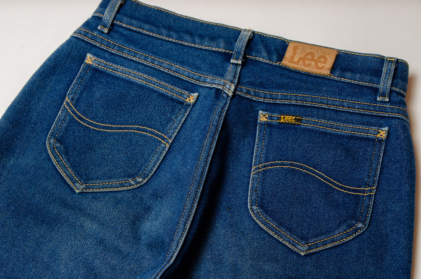 1970s Lee Riders Blue Denim High Waisted Western Jeans 30 x 28