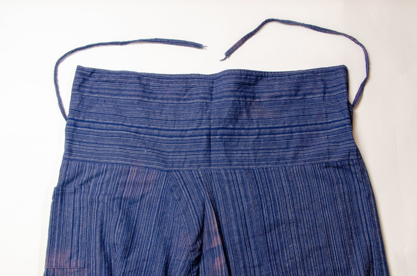 Vintage Fisherman Pants Indigo Cotton Wrap Pants