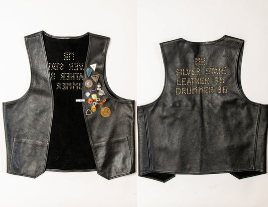 1995 Mr Drummer Silver State SCCLA San Francisco Historic Gay Leather Vest