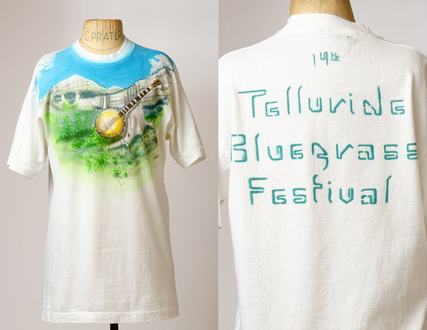 1980s Telluride Bluegrass Festival Airbrush Artist Folk T Shirt