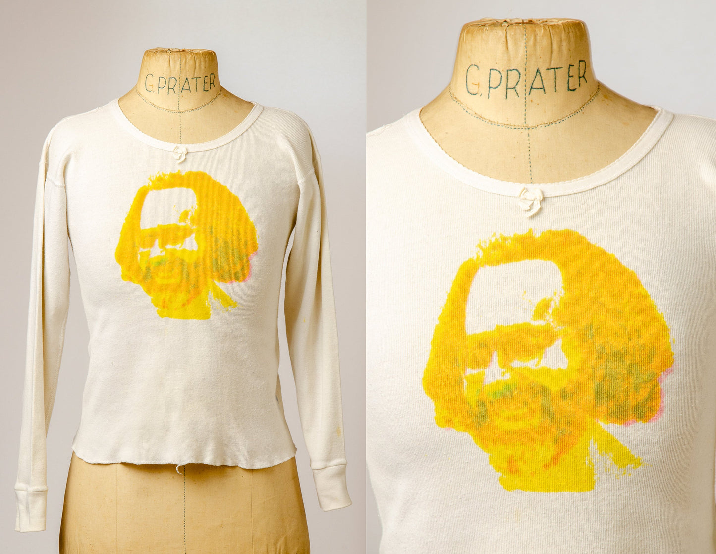 1970s Jerry Garcia Cotton Hippie Henley Hippie T Shirt