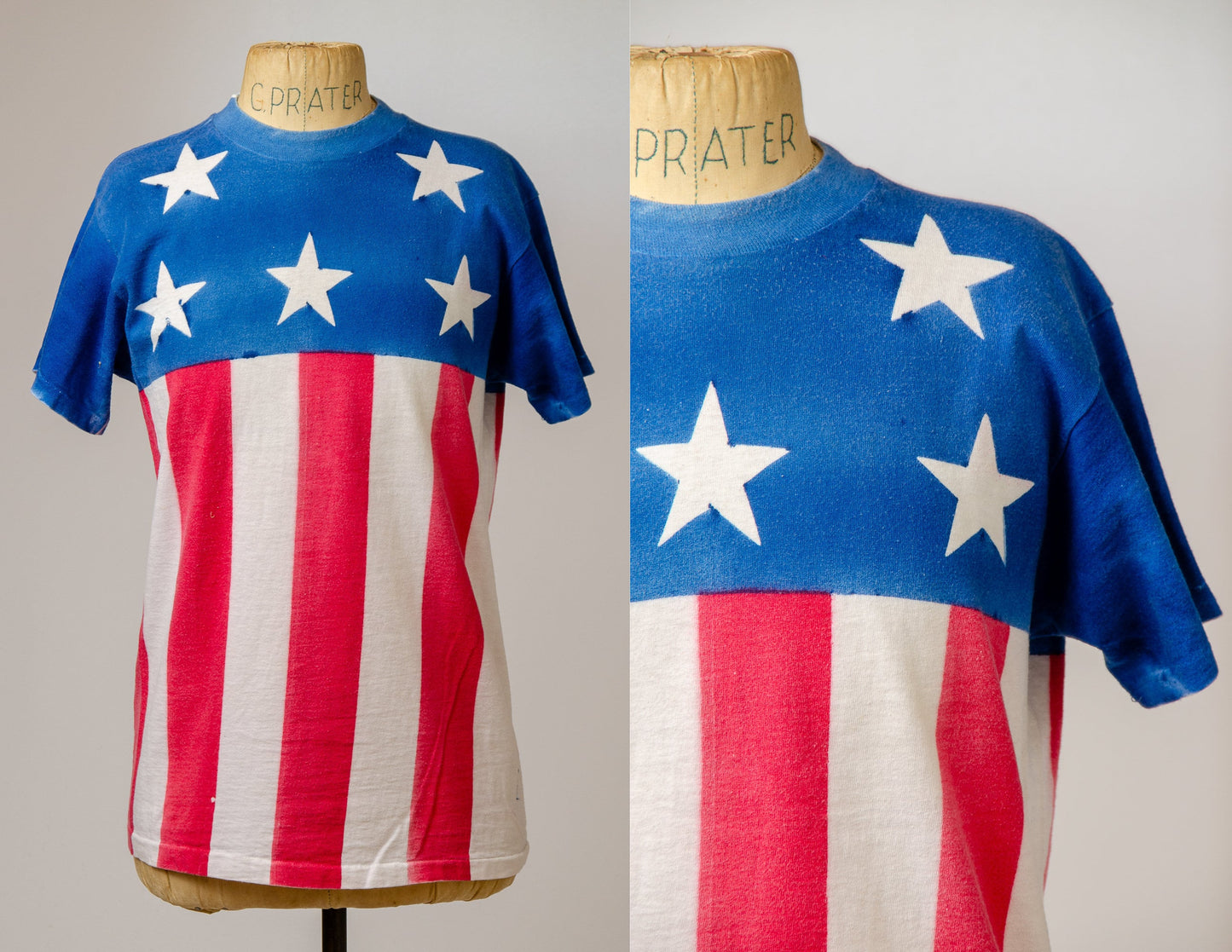 Vintage American Flag Shirt Spirit of 76 Hippie Airbrush T Shirt