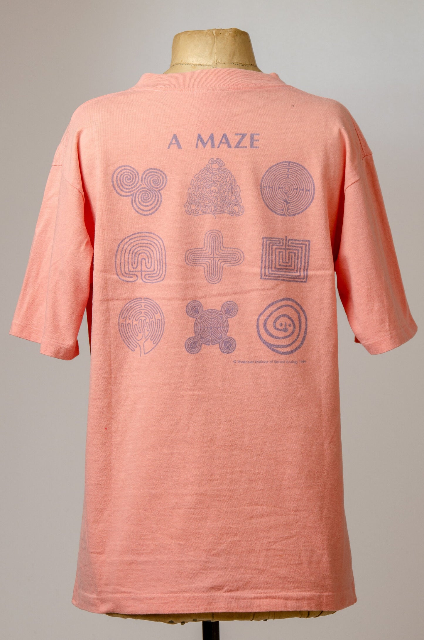 90s The Chartres Labyrinth in France Front and Back Cotton T Shirt