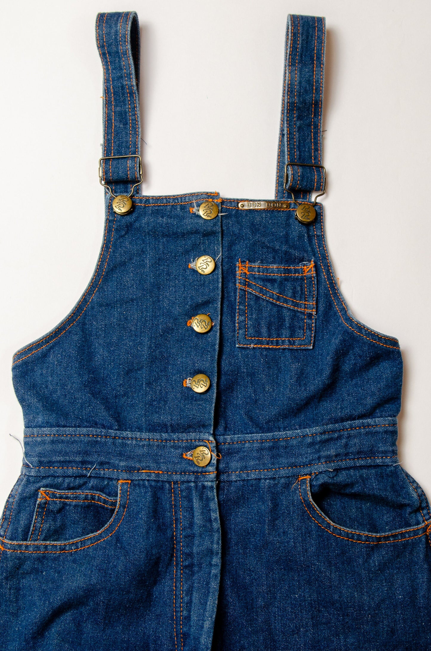 1970s Denim Jumpsuit Bon Bon Dark Denim Overalls Bohemian Jumper