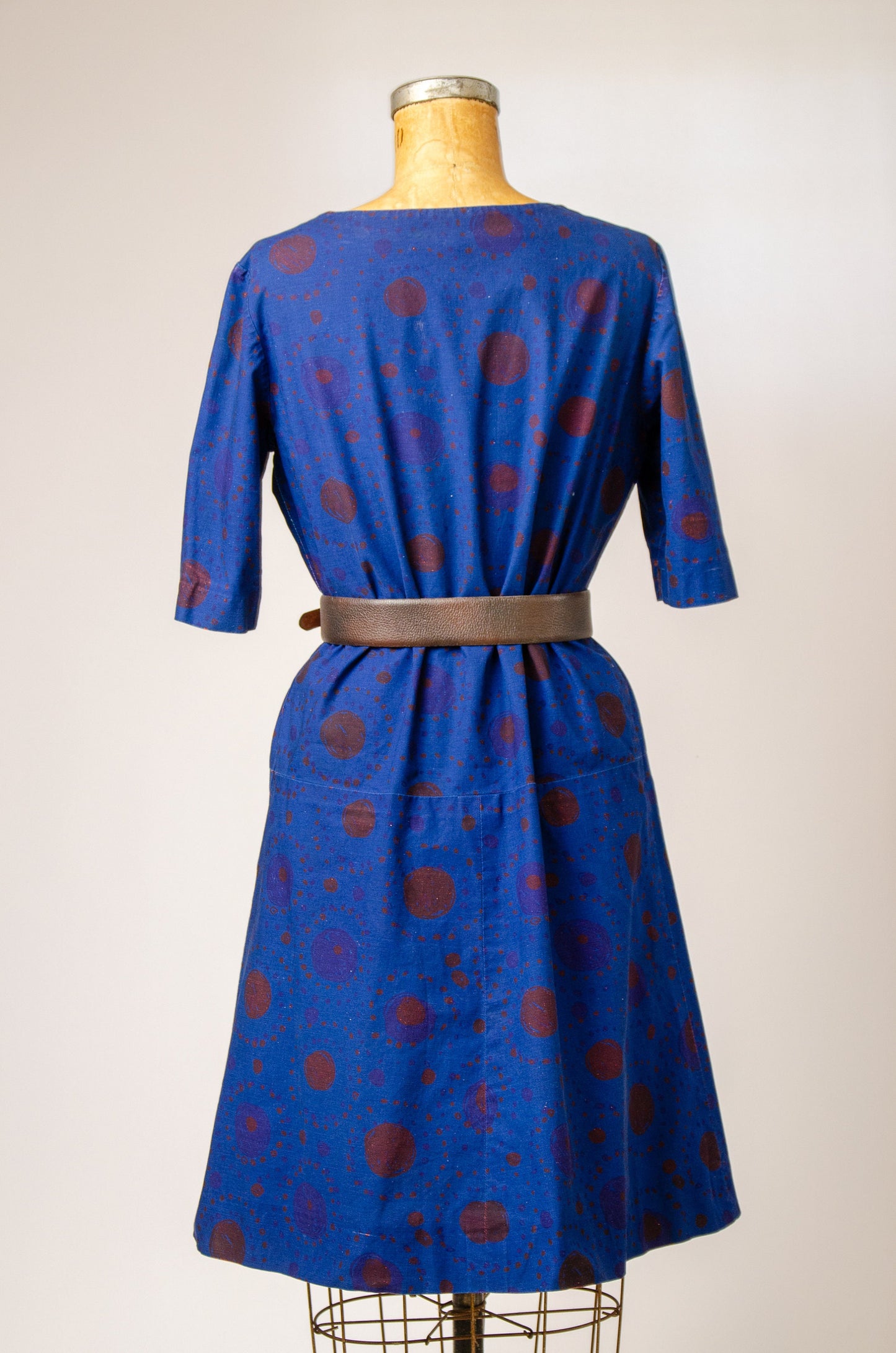 1960s Marimekko Cotton Mod Shift Dress Made in Finland