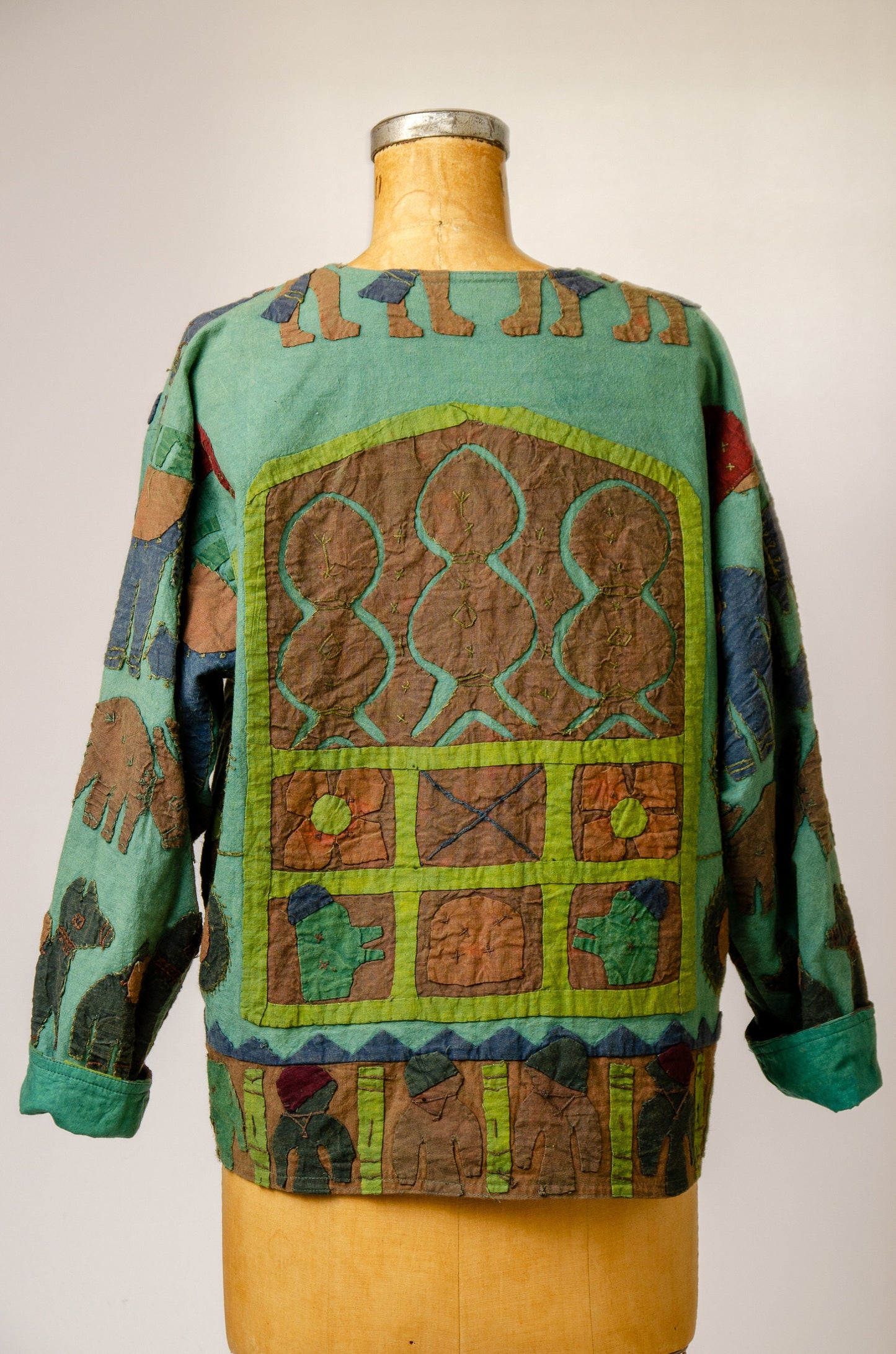 90s Tribal Patchwork Jacket Celeste Quilted Elephant Indian Jacket