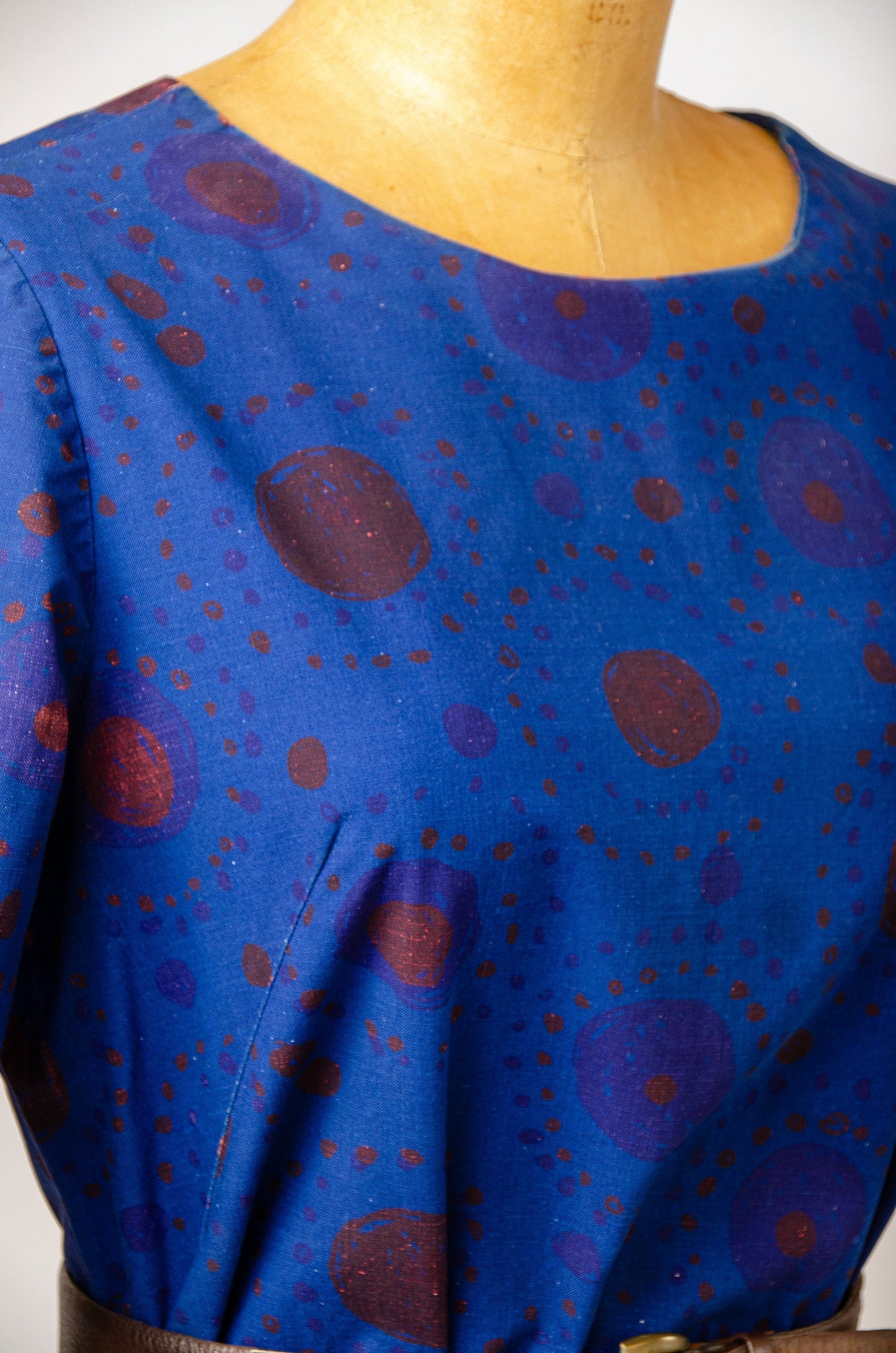 1960s Marimekko Cotton Mod Shift Dress Made in Finland