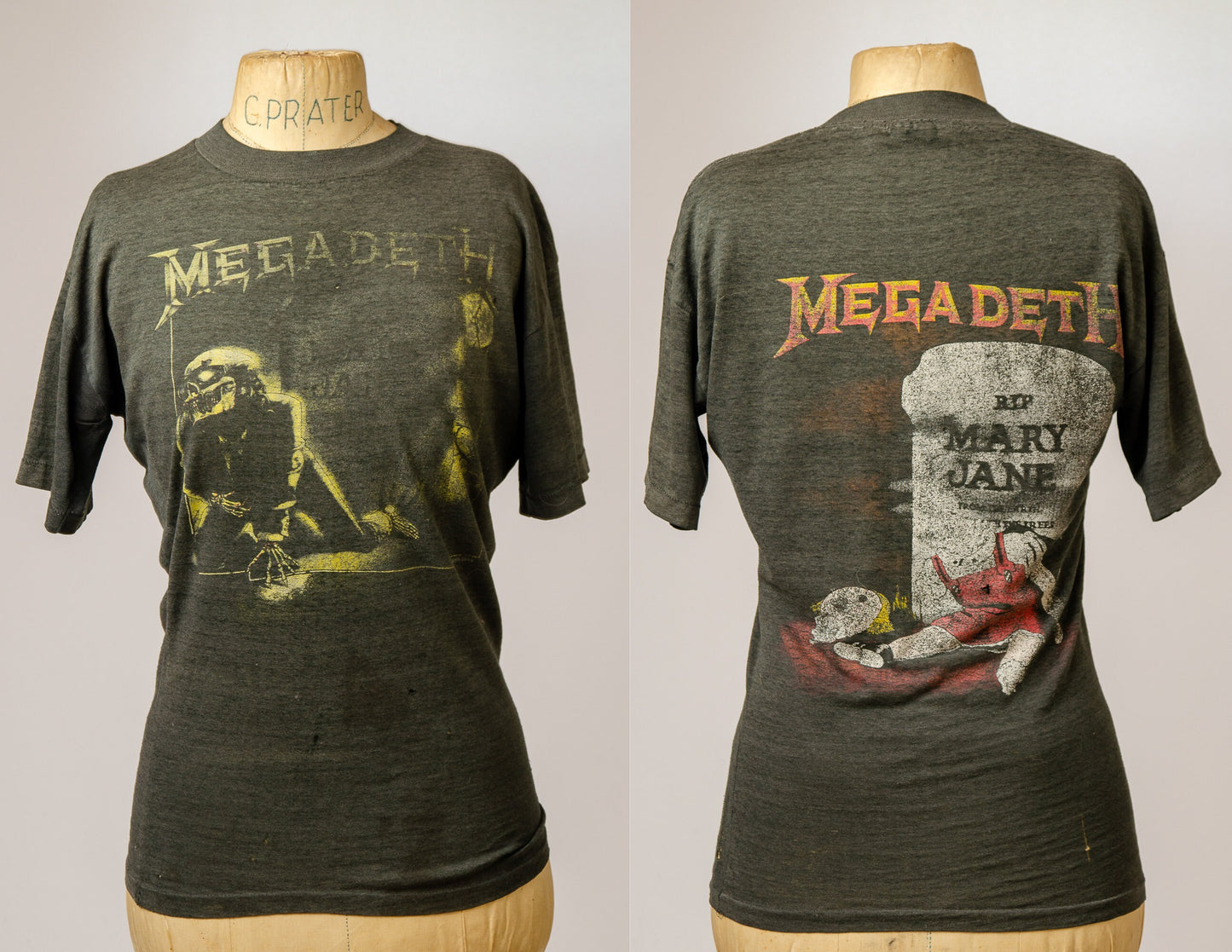 1980s Megadeth RIP Mary Jane Front and Back Print Thrash Metal T Shirt