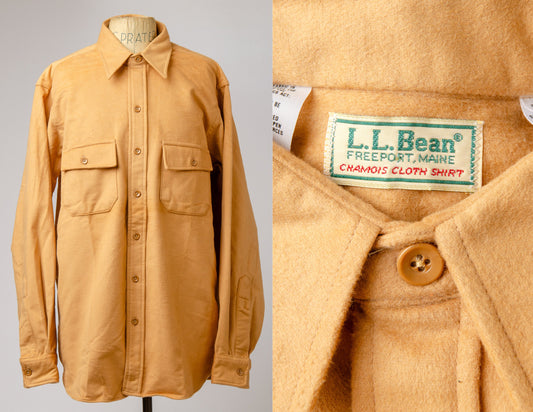 Vintage LL Bean Cotton Flannel Chamois Button Down Deadstock Shirt