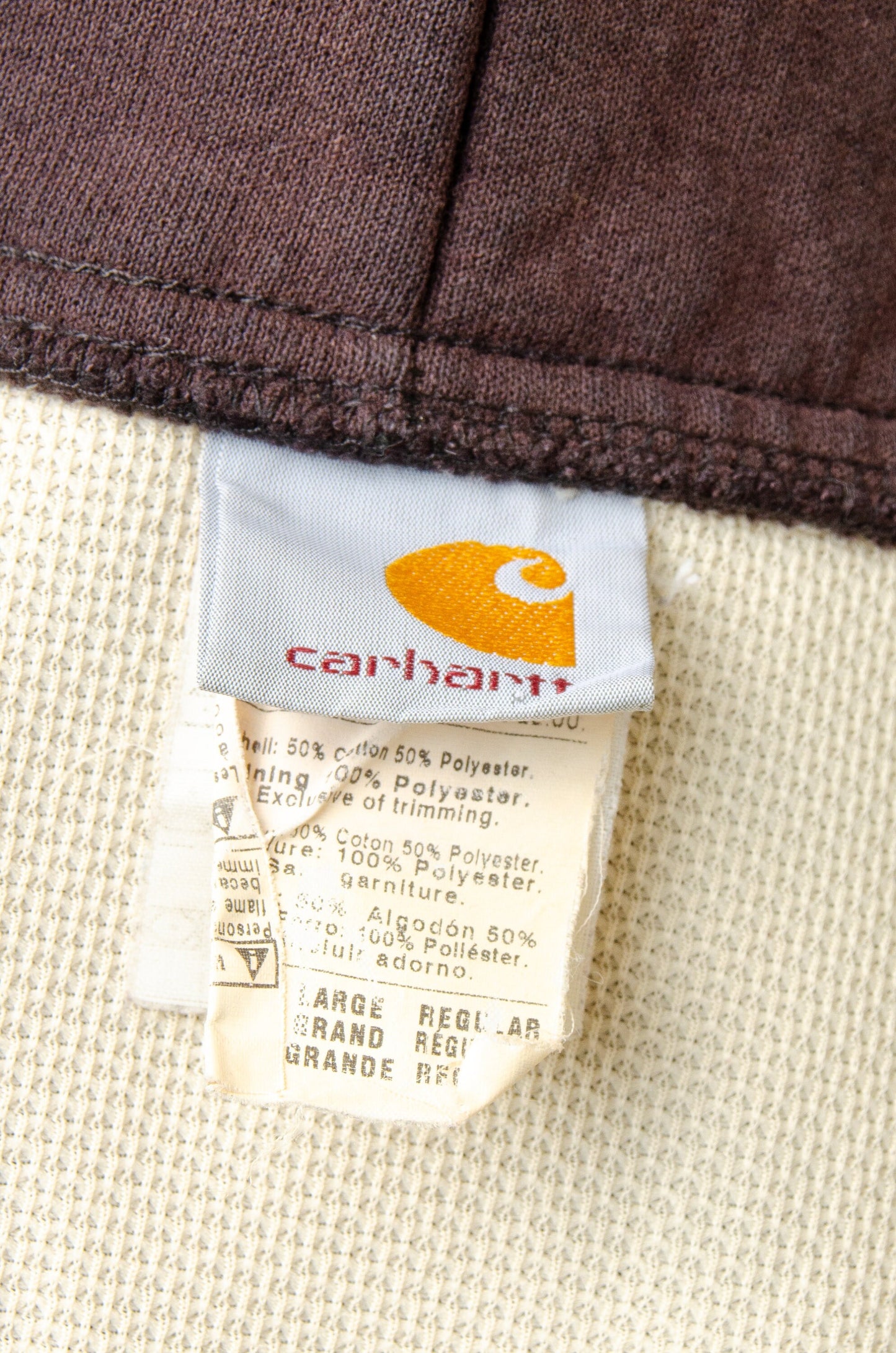 Vintage Carhartt USA Sun Faded Black Hoodie Sweatshirt