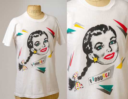 1980s Fiorucci Pop Art T Shirt Iconic Italian Novelty Shirt