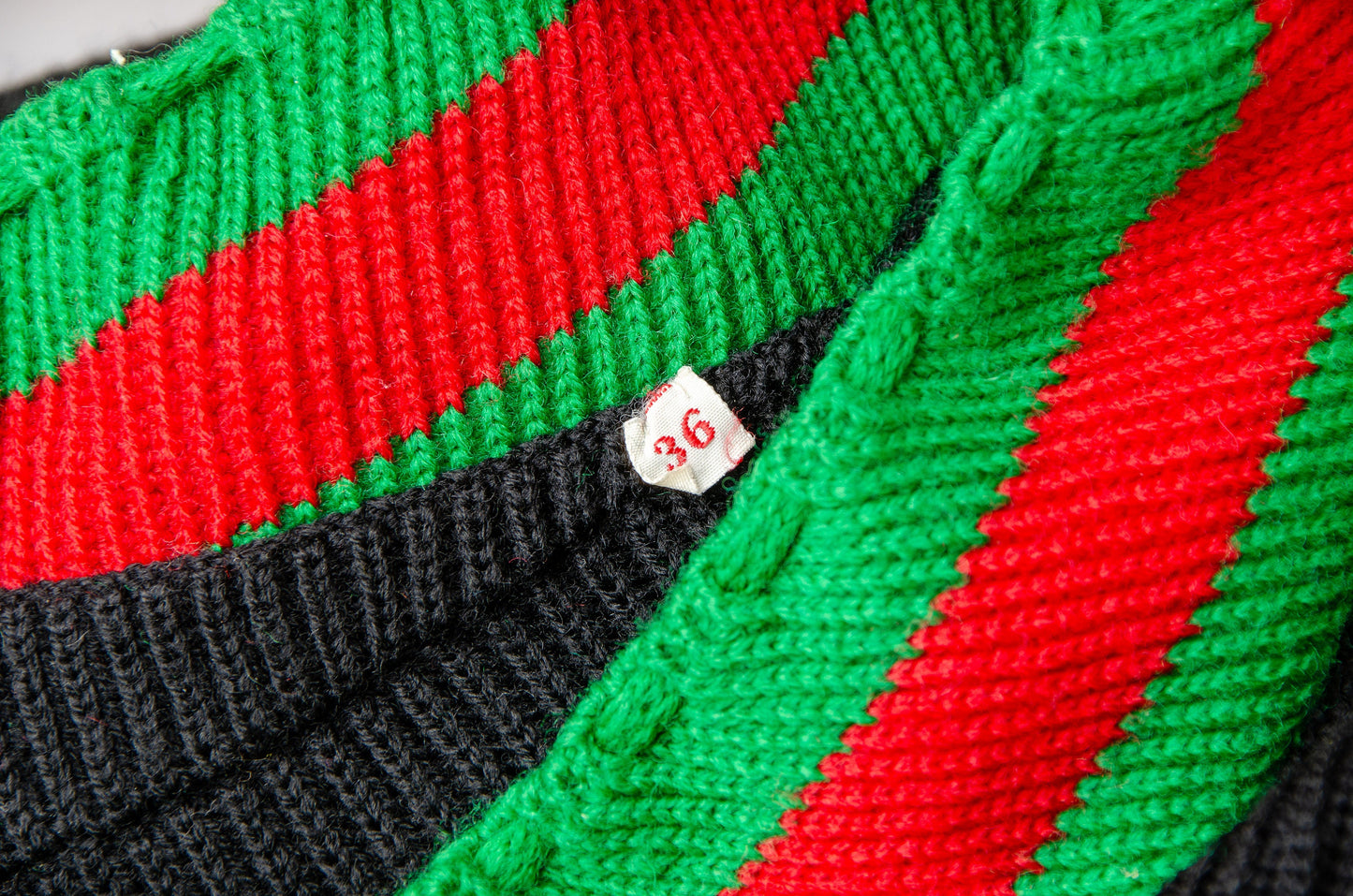 1950s Bavarian Folk Sweater Black and Green Knit Crop Austrian Cardigan