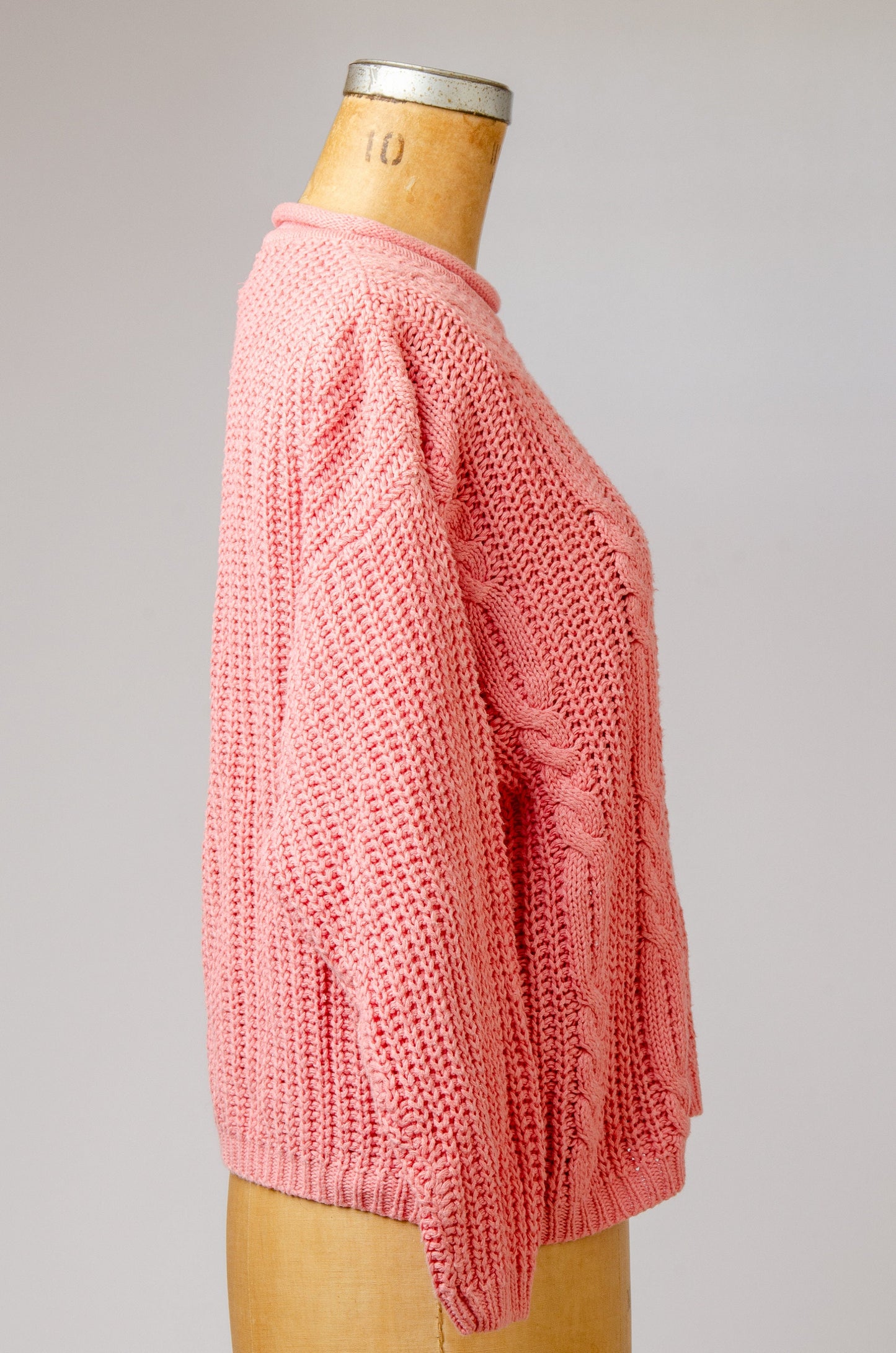 90s Pink Cotton Sweater Oversized Knit Sweater