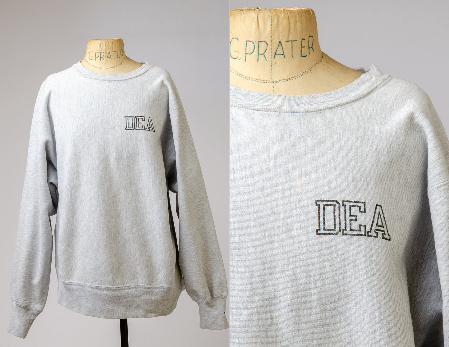 1980s DEA Champion Reverse Weave Heavyweight Cotton Sweatshirt XL