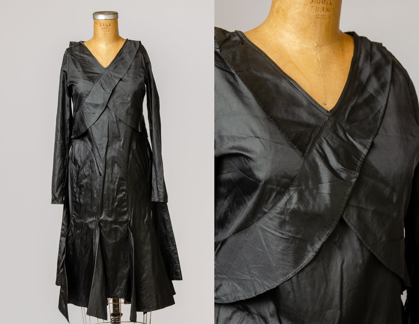 1920s Silk Drop Waist Flapper Dress