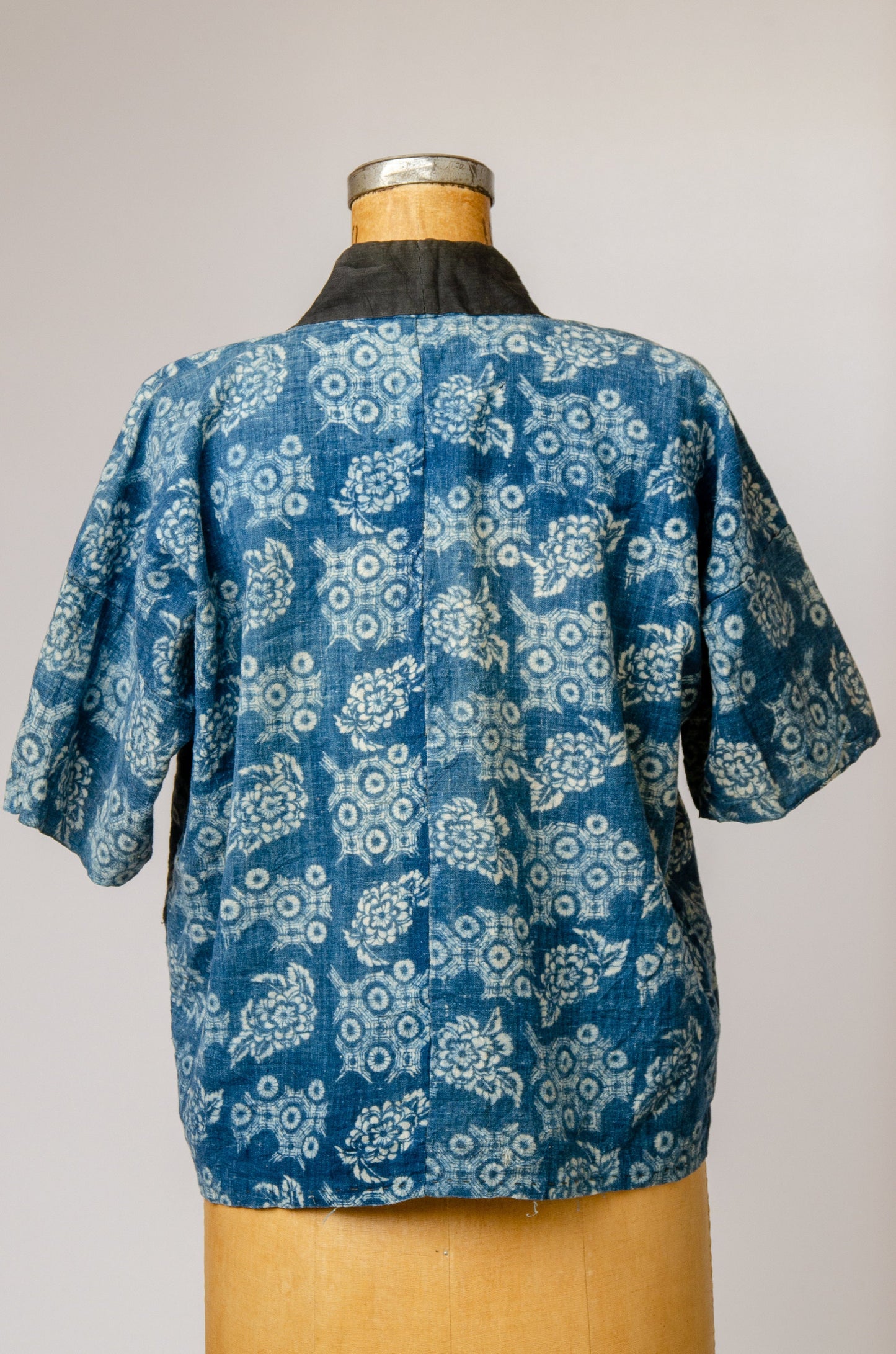 Antique Japanese Indigo Cotton Short Kimono Jacket