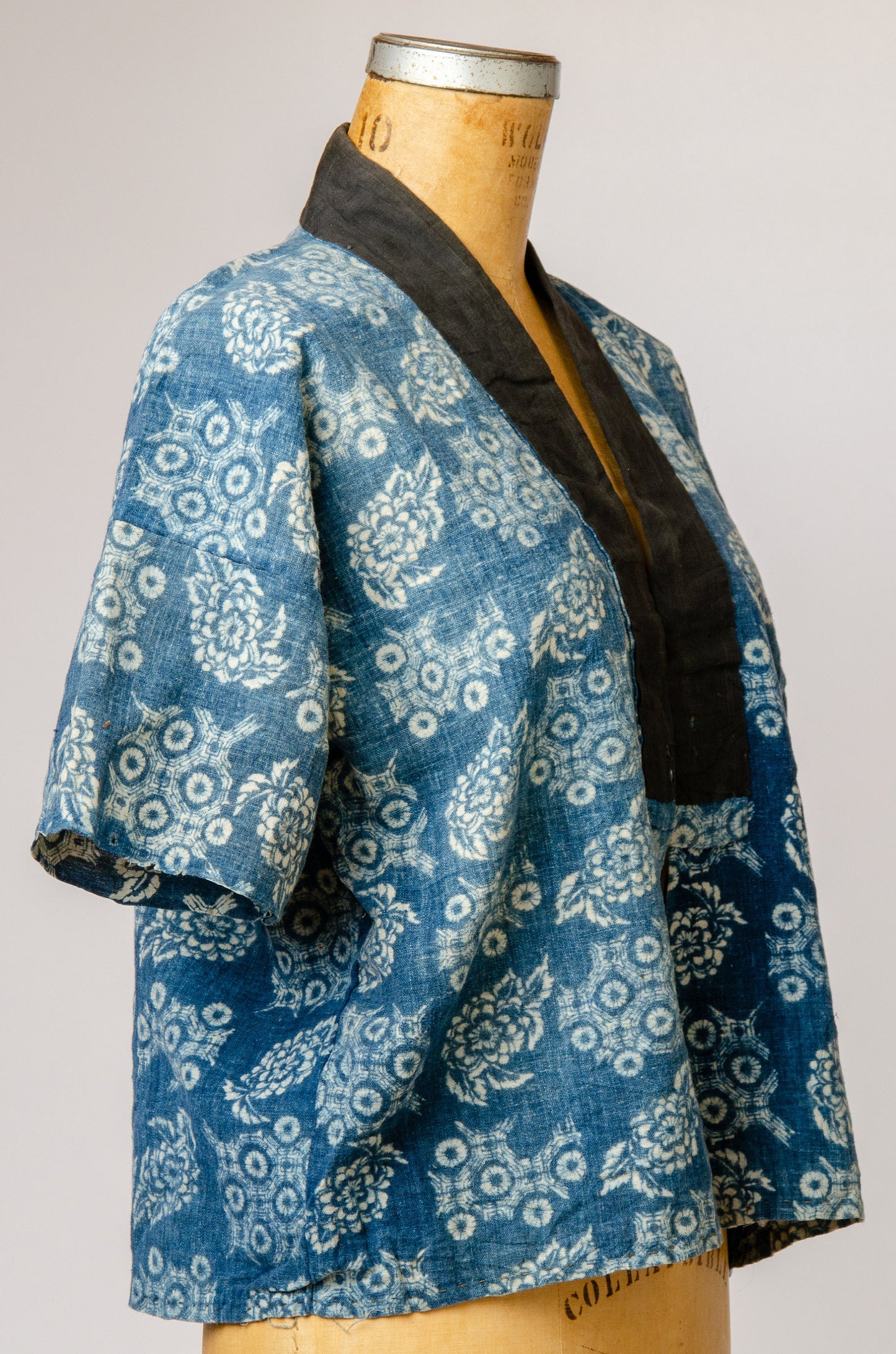 Antique Japanese Indigo Cotton Short Kimono Jacket