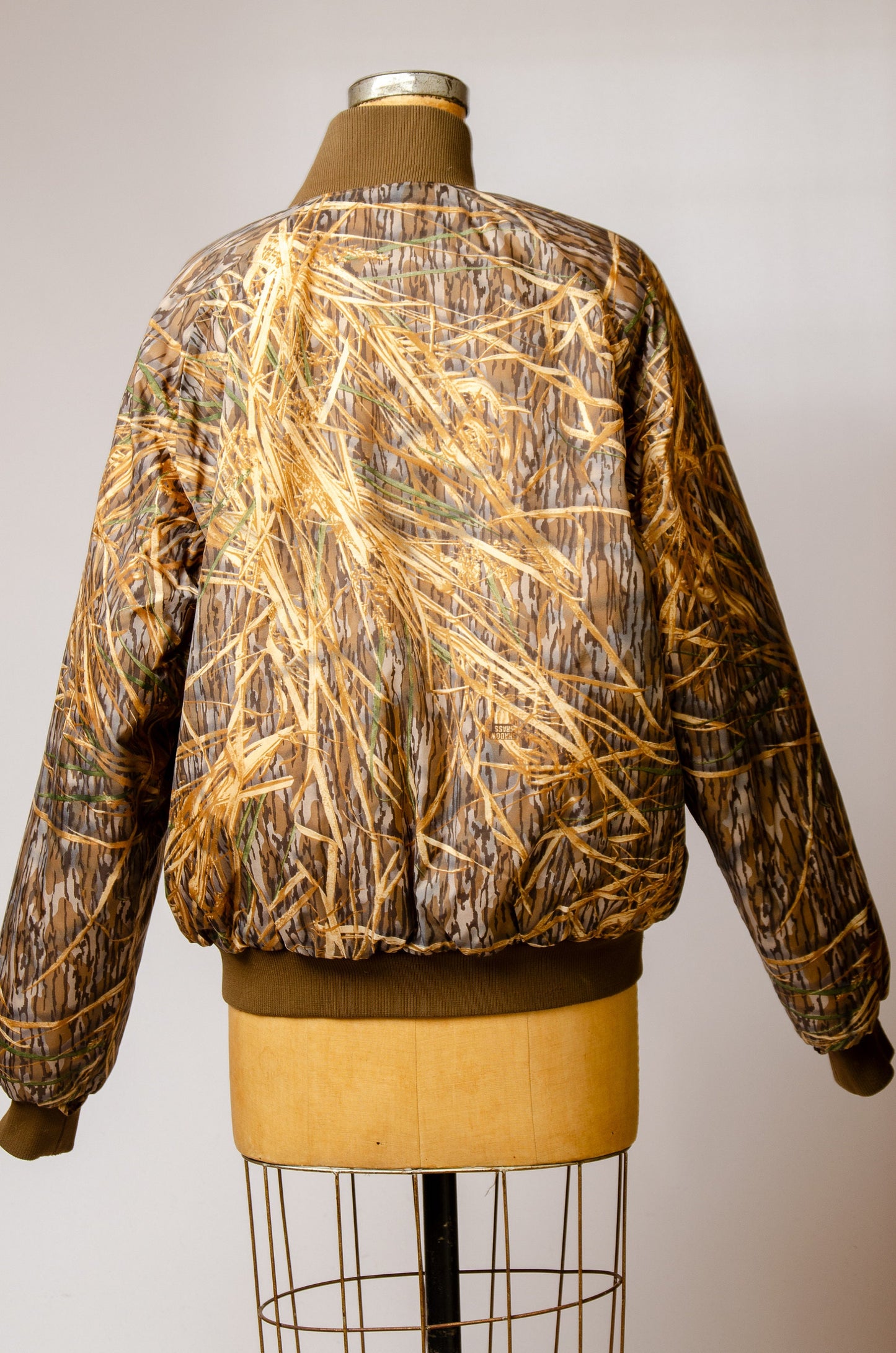 Vintage Camo Hunting Jacket Reversible Puffy Outdoor Bomber Jacket