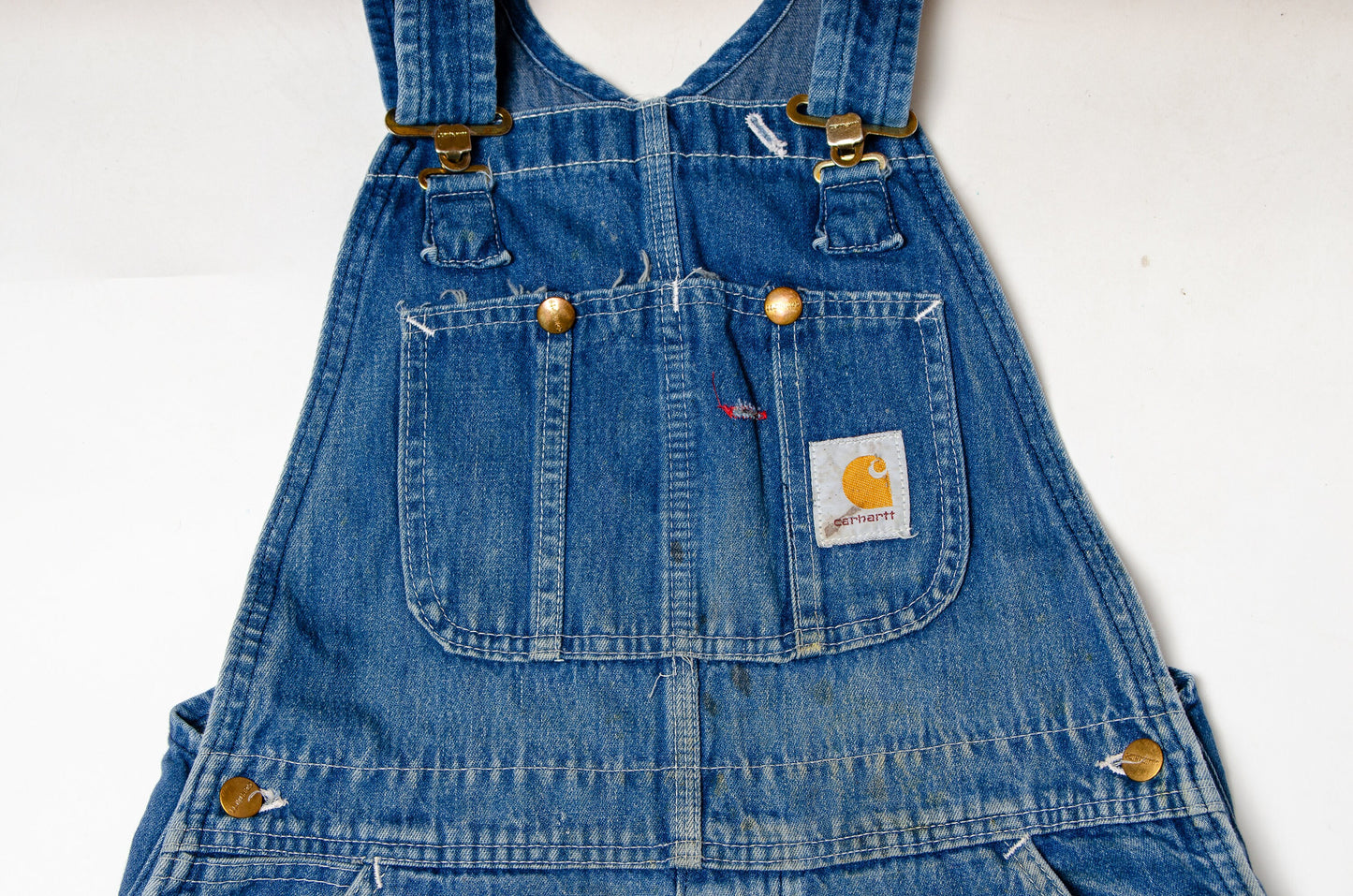 Vintage Carhartt Overalls Blue Cotton Denim Carpenter Utility Overalls W 31