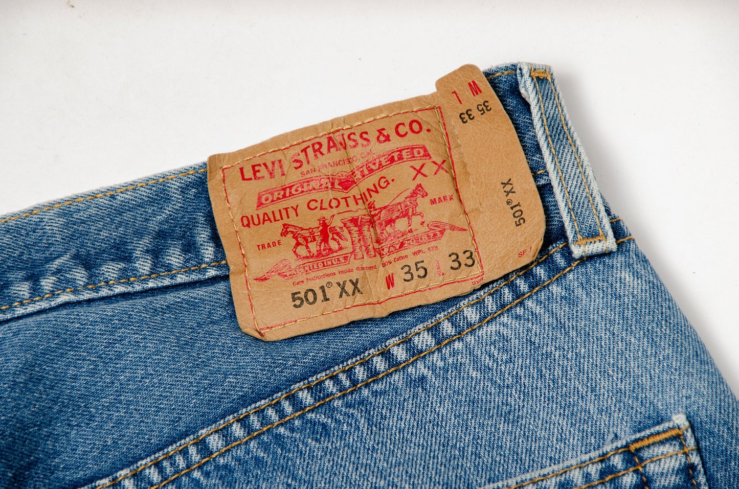 Vintage Levis 501 Blue Denim Jeans 34 x 30