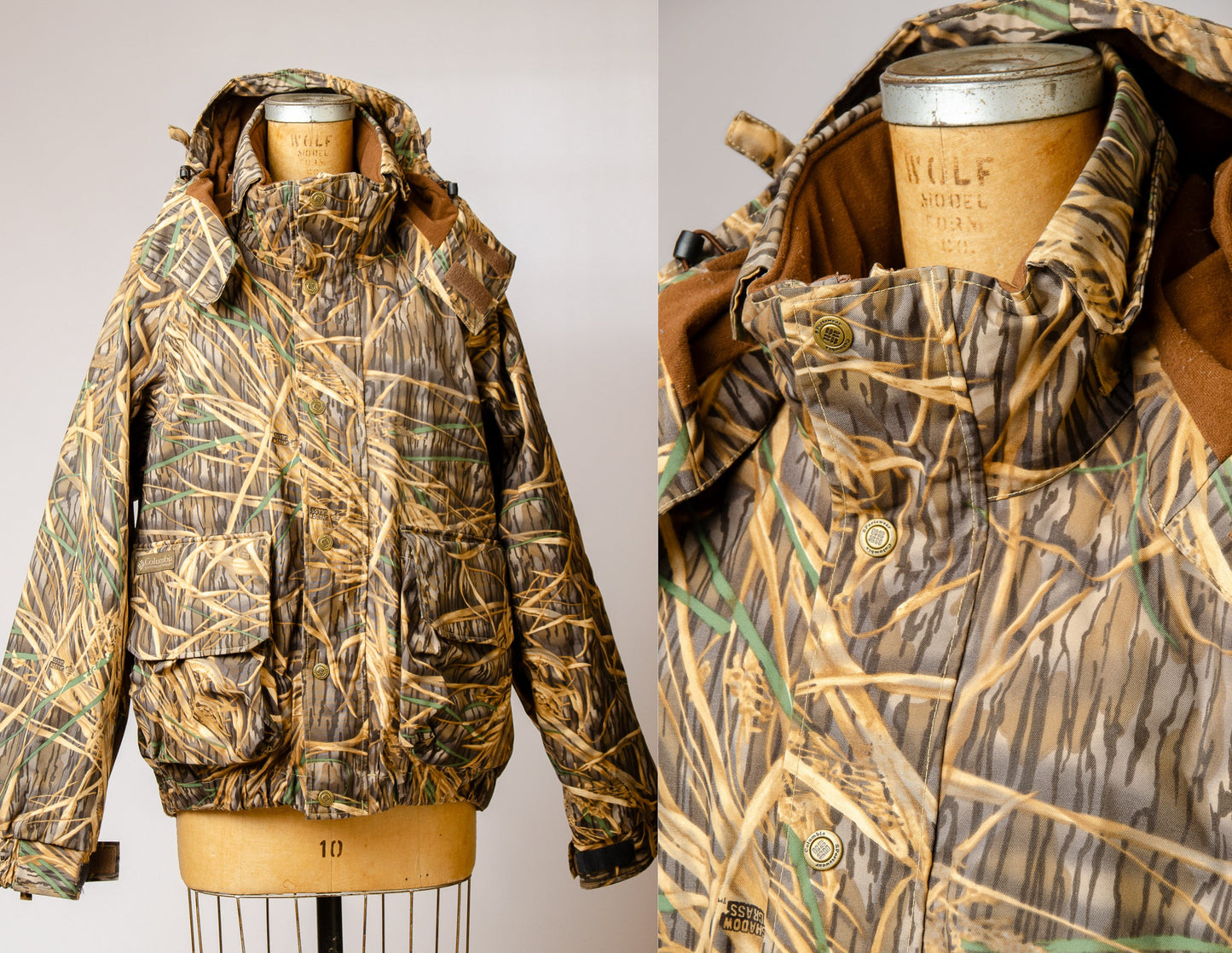 Vintage Camo Parka Hooded Camouflage Hunting Jacket