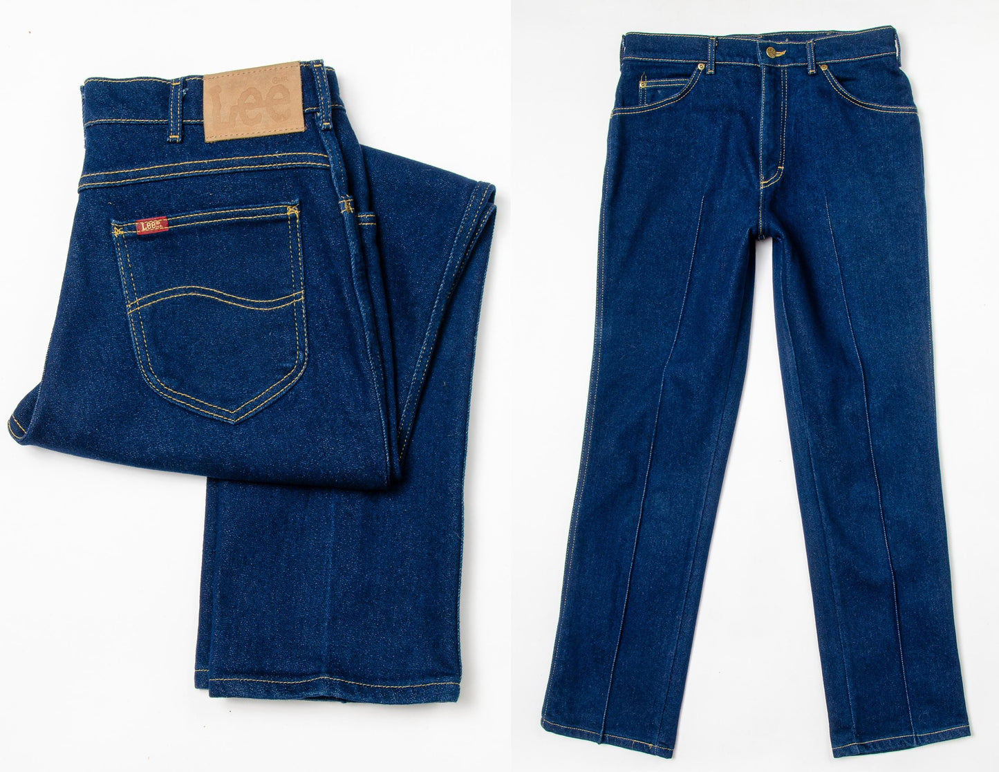 1970s Lee Riders Blue Denim High Waisted Western Jeans 32 x 31