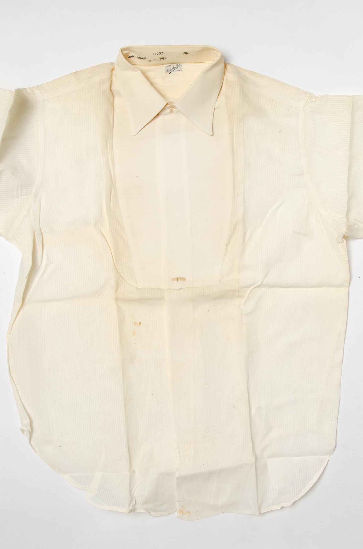 1920s Pinstripe Cotton Dress Shirt Manhattan White Cotton Dress Shirt