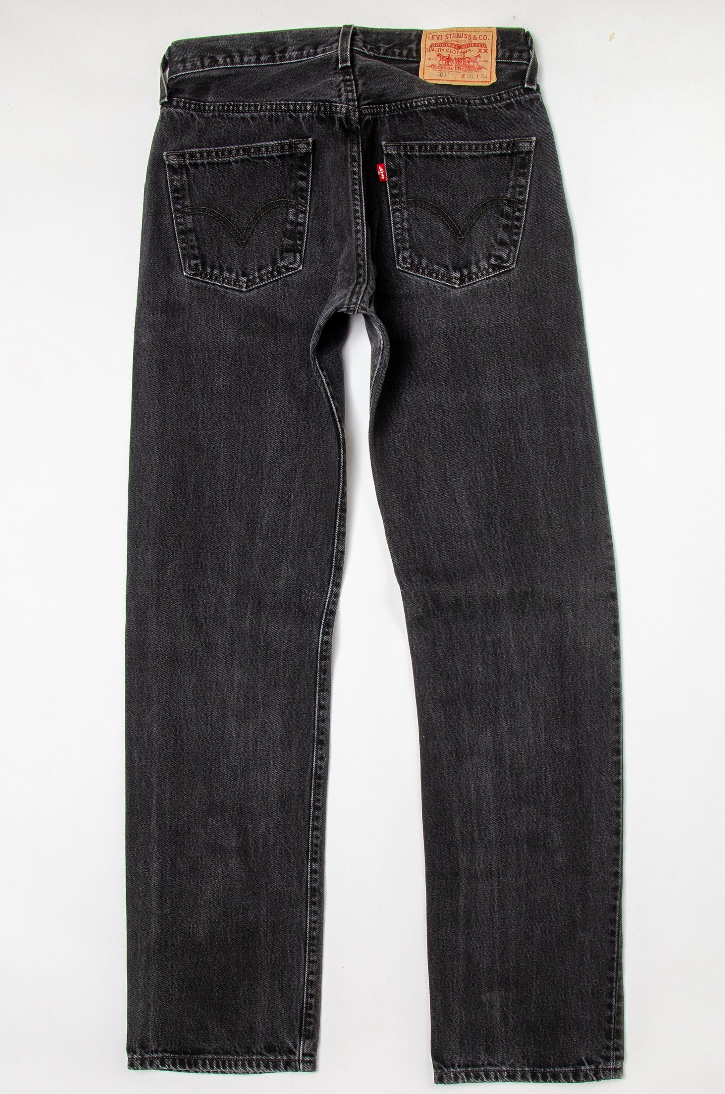 Vintage Levis 501 Black Denim Button Fly Jeans 30 x 33