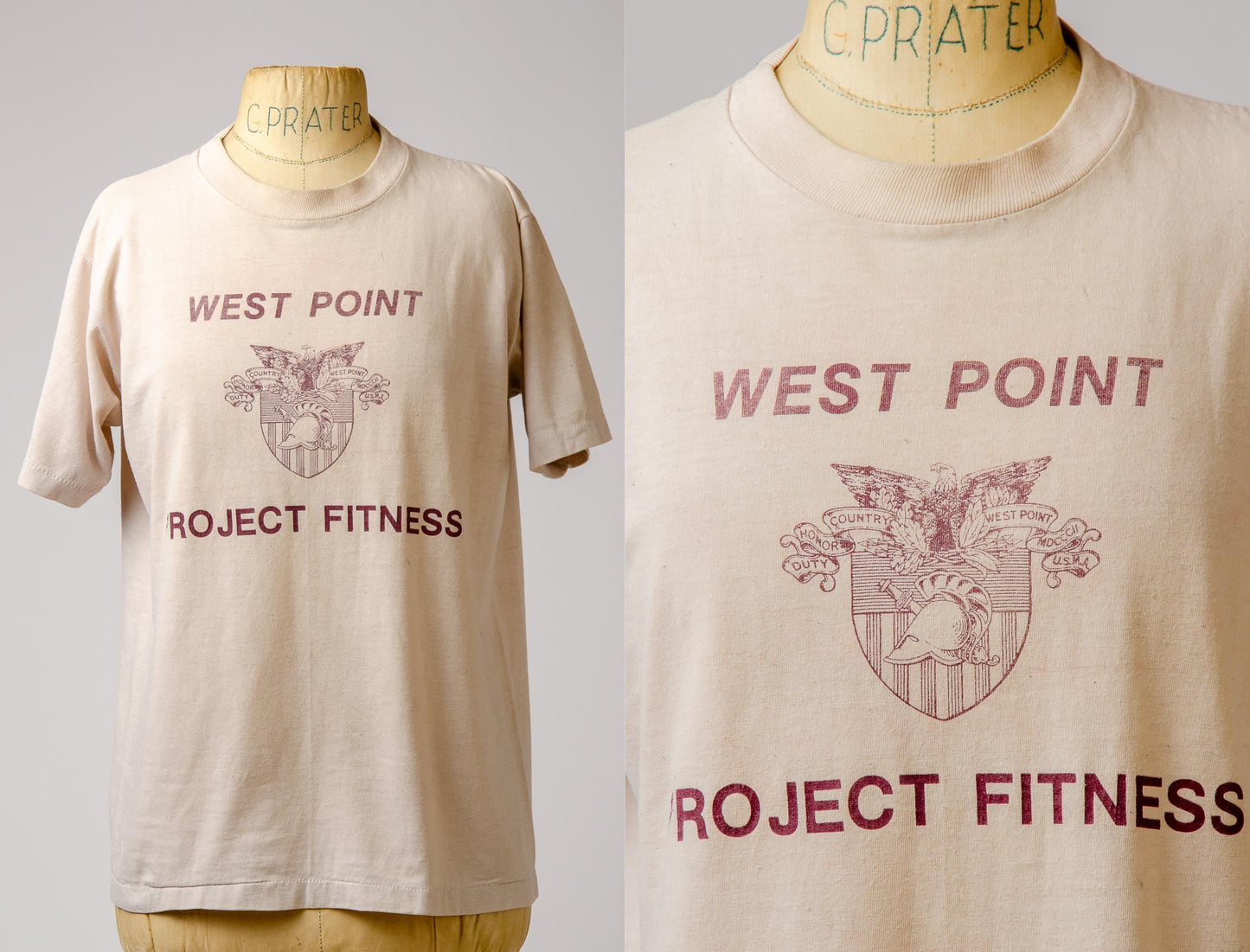 1980s West Point Military Academy Crest Wreath T Shirt