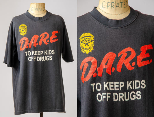 1980s DARE T Shirt Long Beach California Police T Shirt