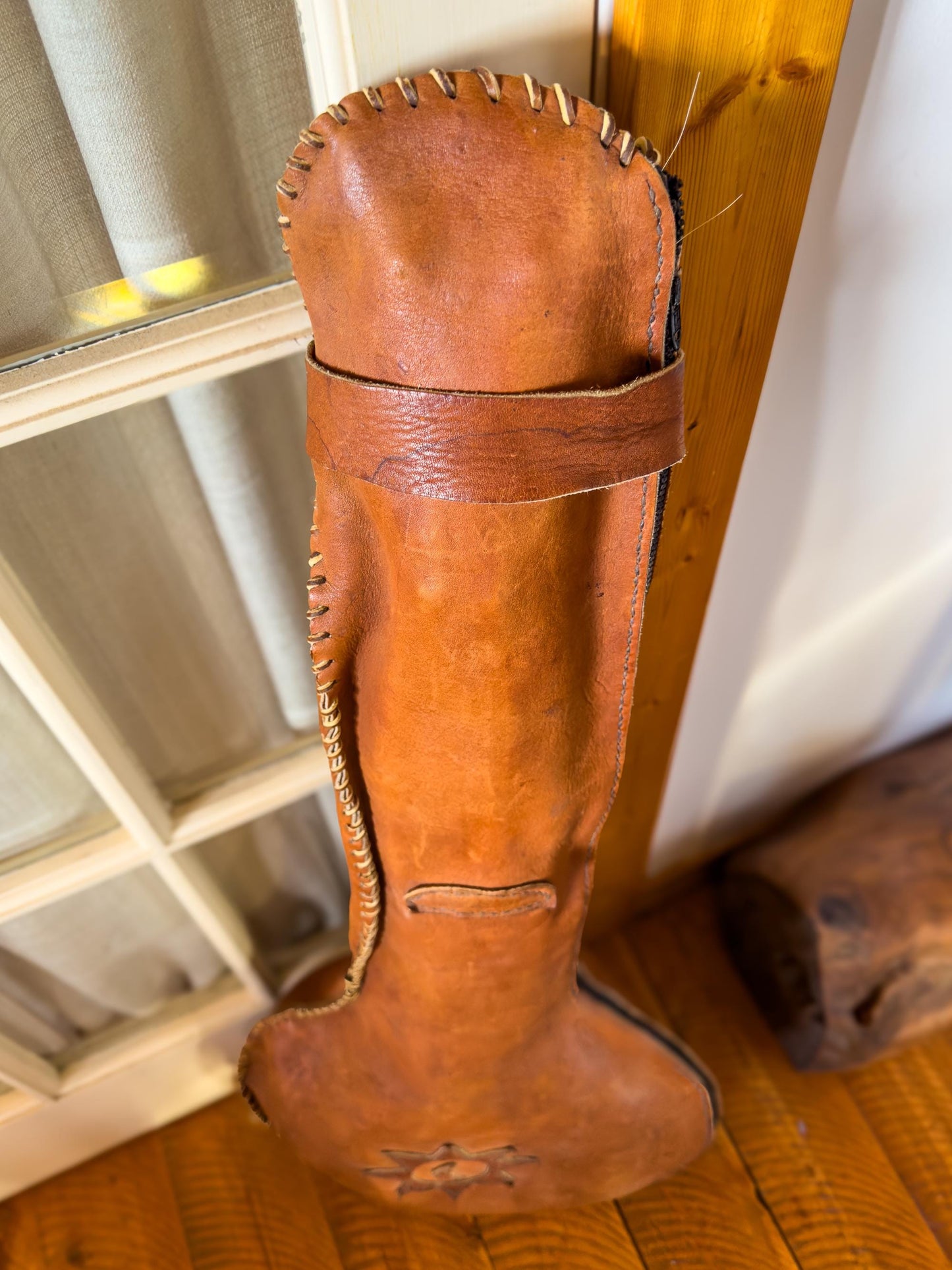 1970s Leather Banjo Case Hippie Handmade Char Style Bag