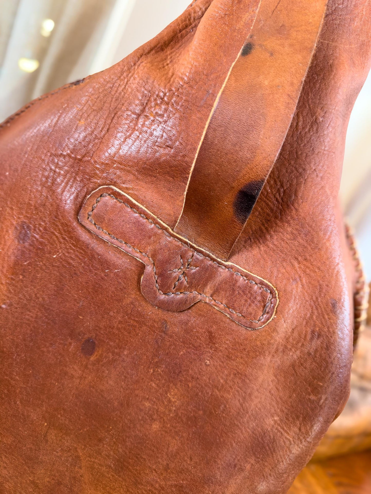 1970s Leather Banjo Case Hippie Handmade Char Style Bag