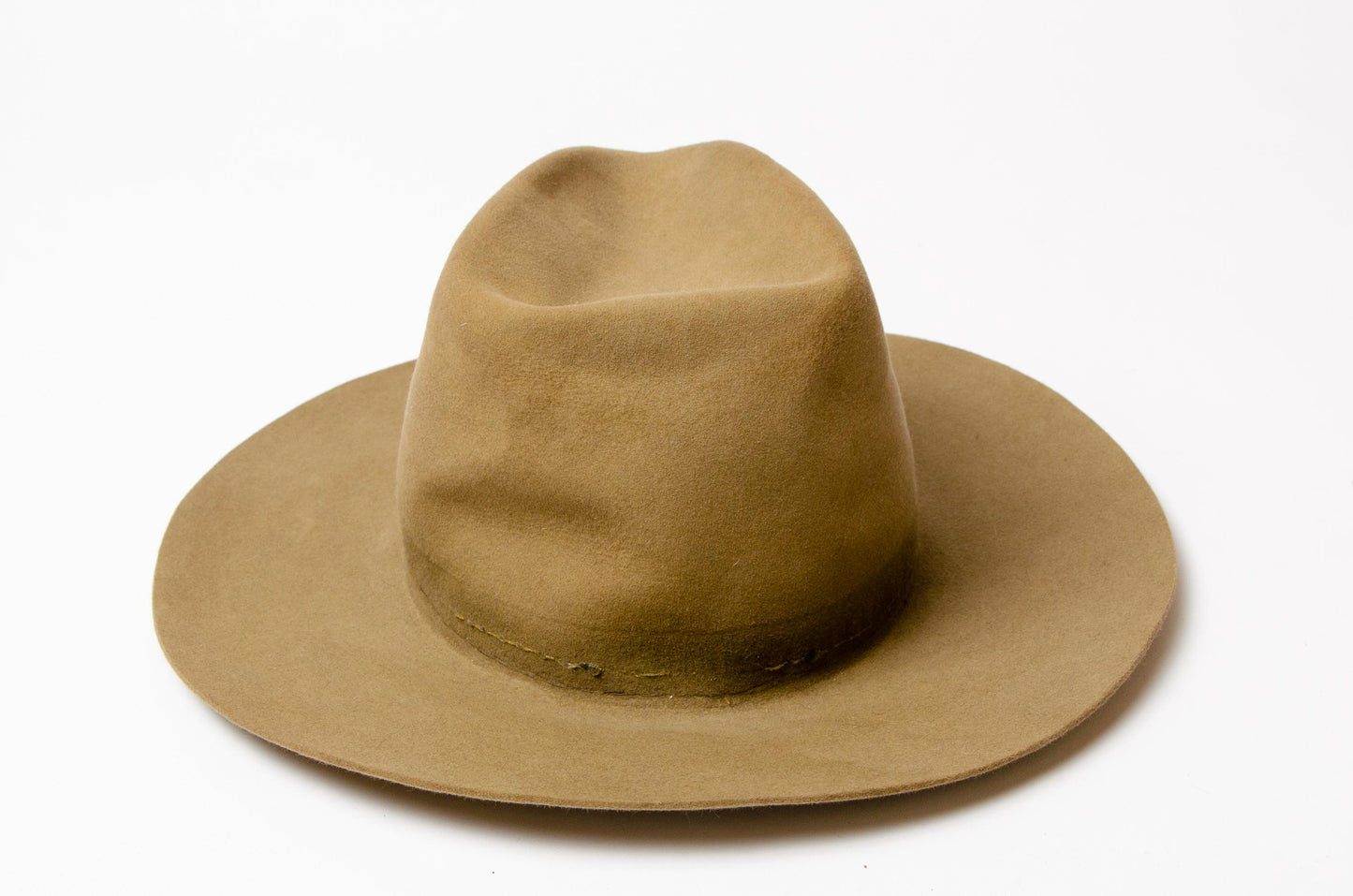 Vintage Stetson Distressed Western Hat Beige Fur Felt Cowboy Hat