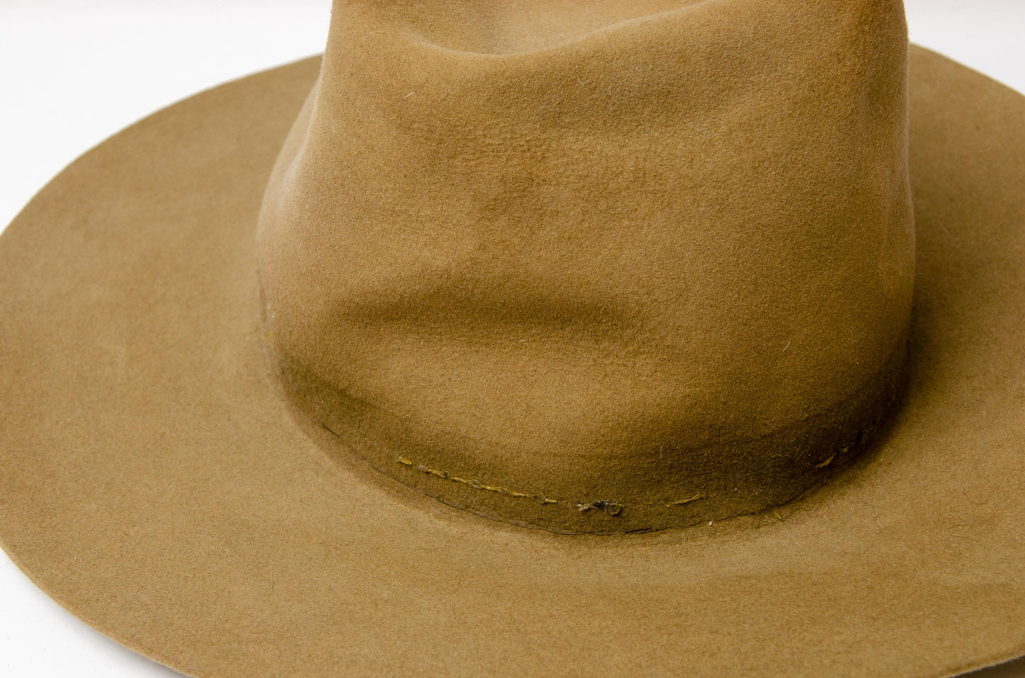 Vintage Stetson Distressed Western Hat Beige Fur Felt Cowboy Hat