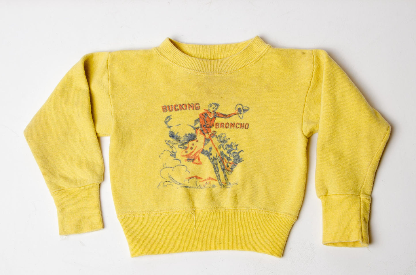 1950s Roy Rogers Style Bucking Bronco Kids Cotton Sweatshirt