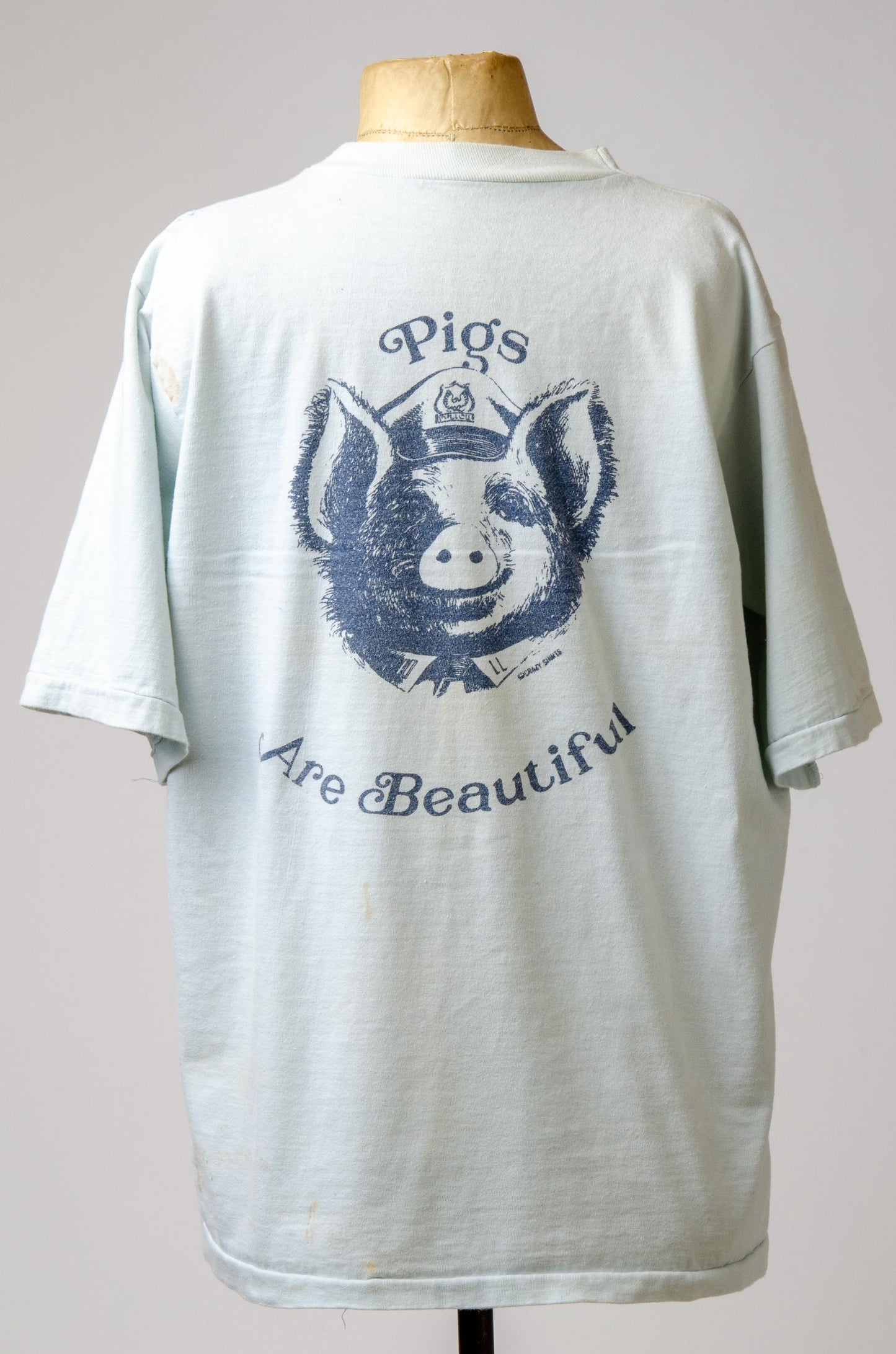 1970s Pigs are Beautiful Crazy Shirt Single Pocket T Shirt