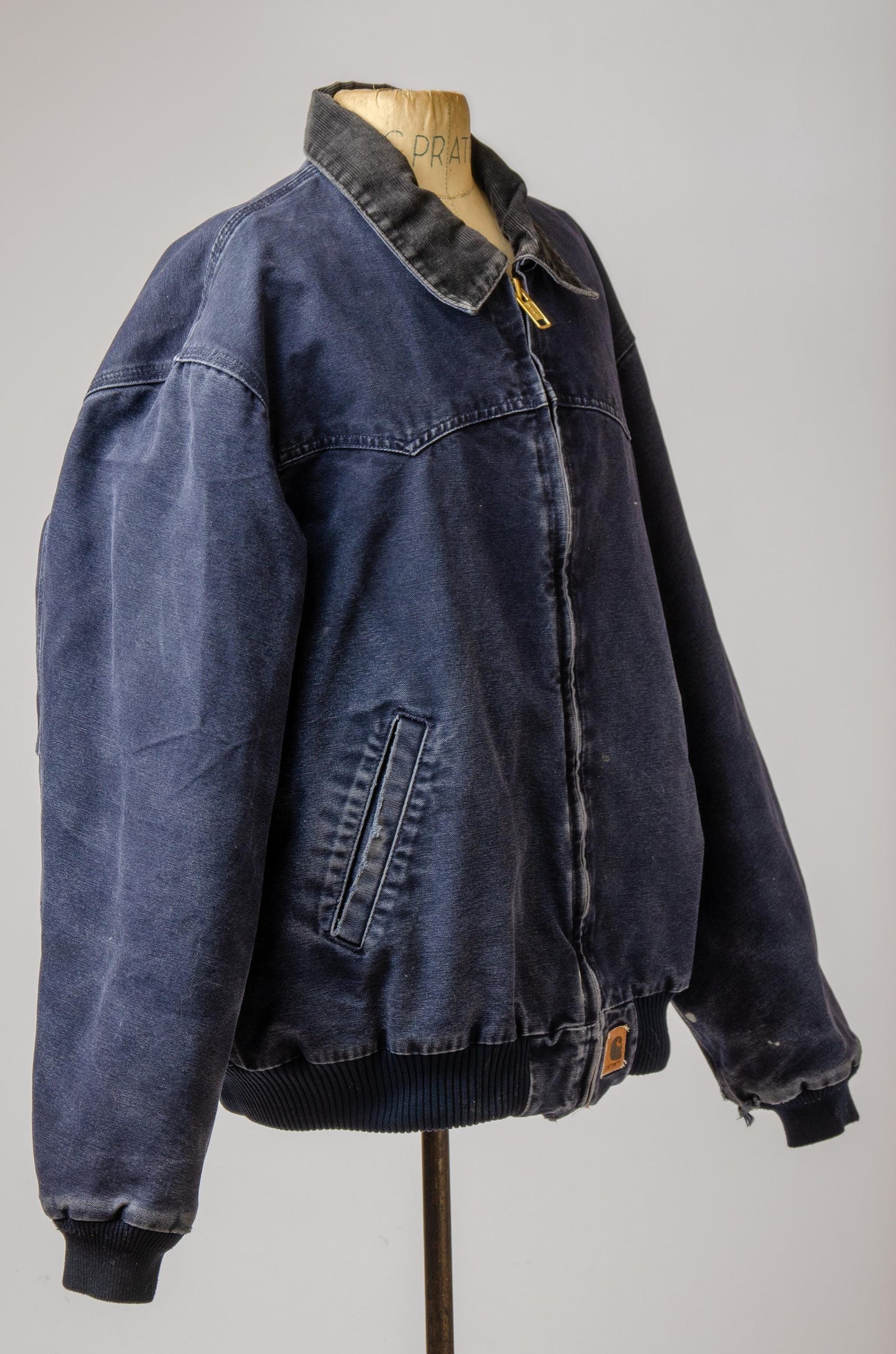 Vintage Carhartt Jacket Heavy Denim with Quilted Liner Outdoor Denim Jacket