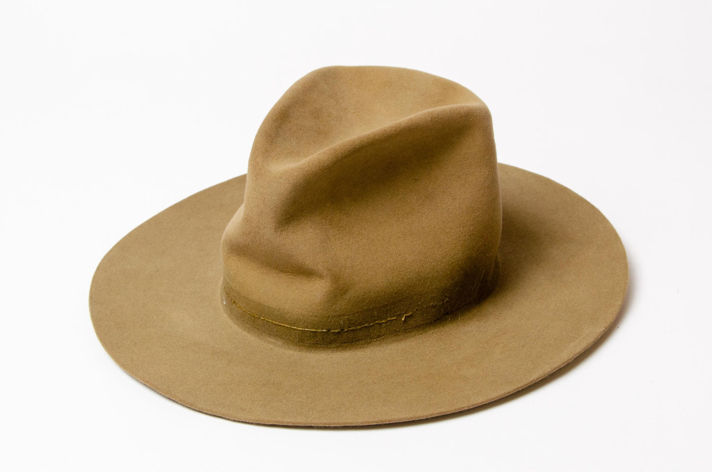 Vintage Stetson Distressed Western Hat Beige Fur Felt Cowboy Hat