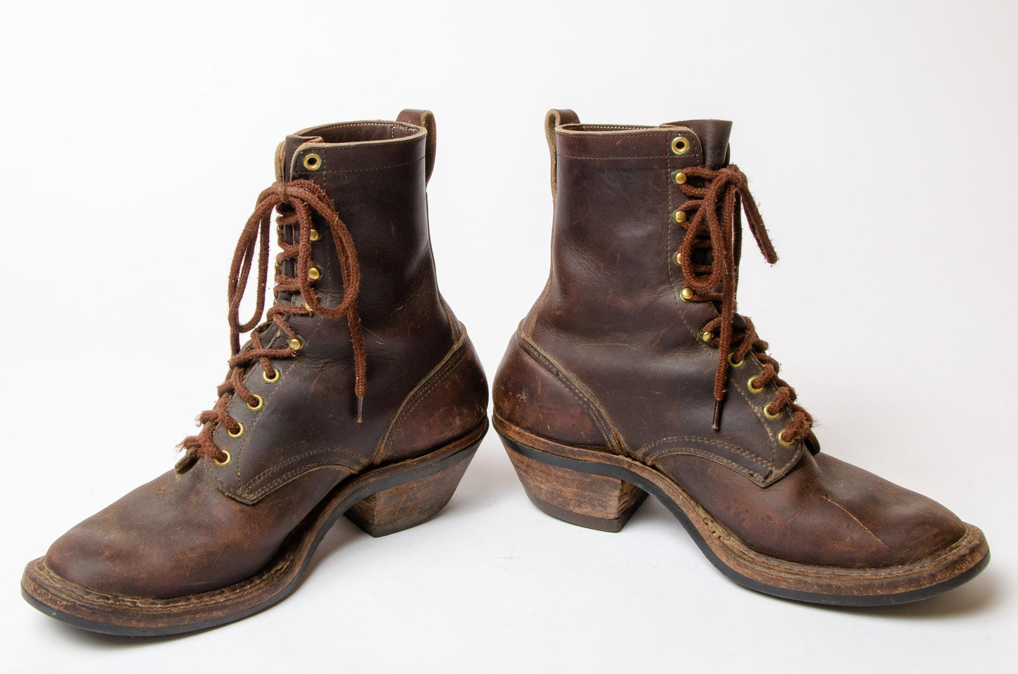 Vintage White's Spokane Packer Boots Thick Brown Leather Work Boots 9 EE