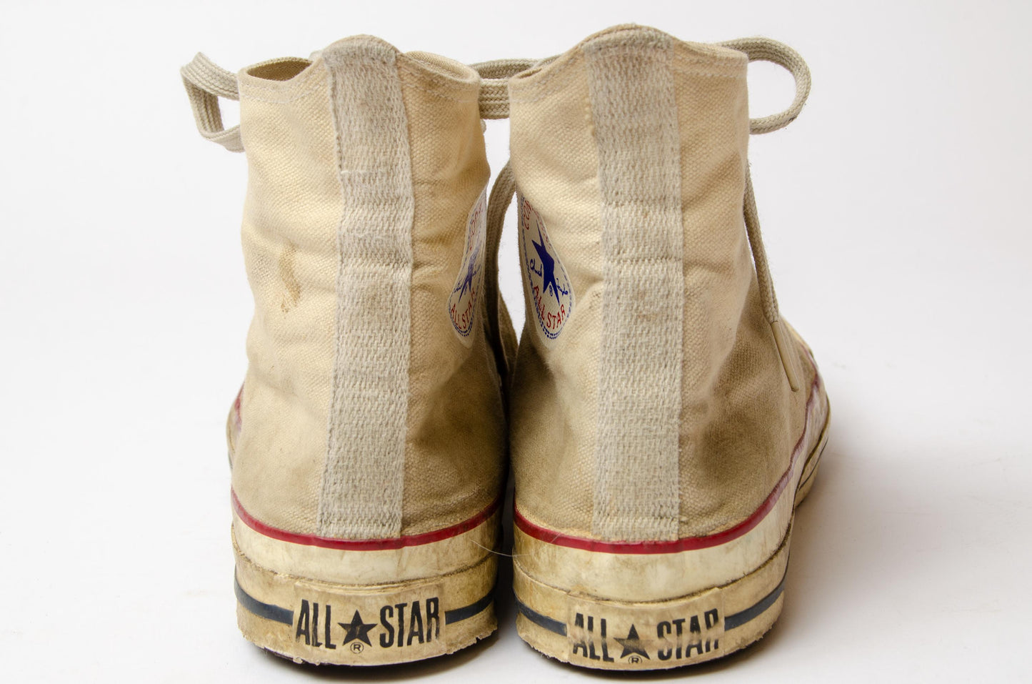 1980s Converse Made In Korea White Chuck Taylor High Top Allstars, 8.5 Mens