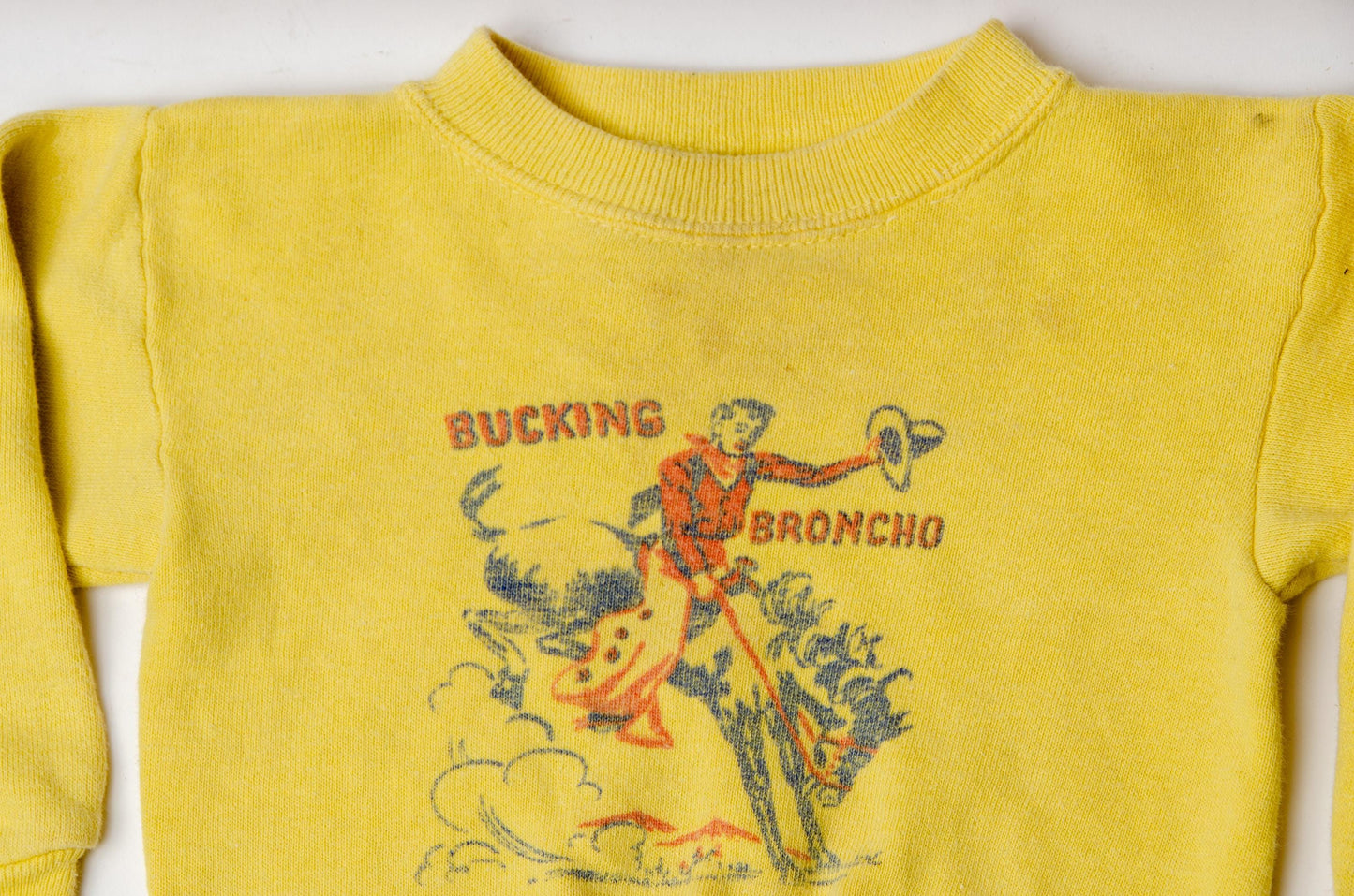 1950s Roy Rogers Style Bucking Bronco Kids Cotton Sweatshirt