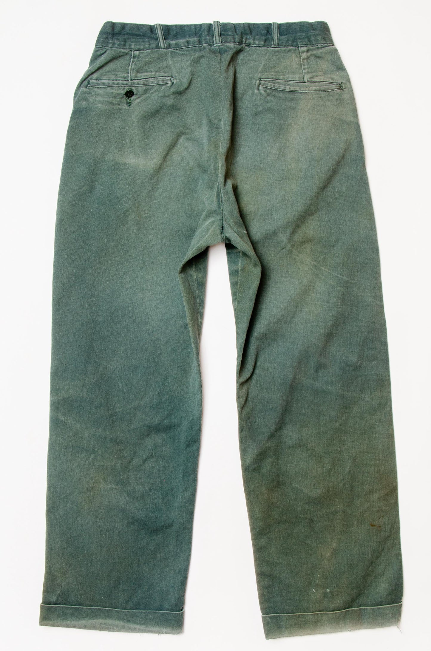 1940s Distressed Chino Pants Rail Chief Cotton Utility Pants 30 x 28