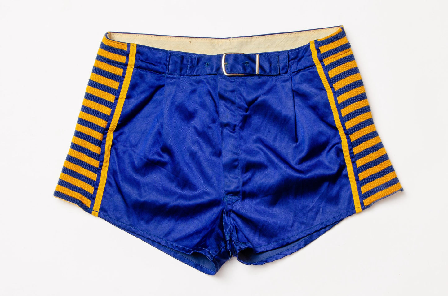 1950s Satin Basketball Shorts Belted Mens Uniform Shorts W 34