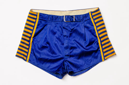 1950s Satin Basketball Shorts Belted Mens Uniform Shorts W 34