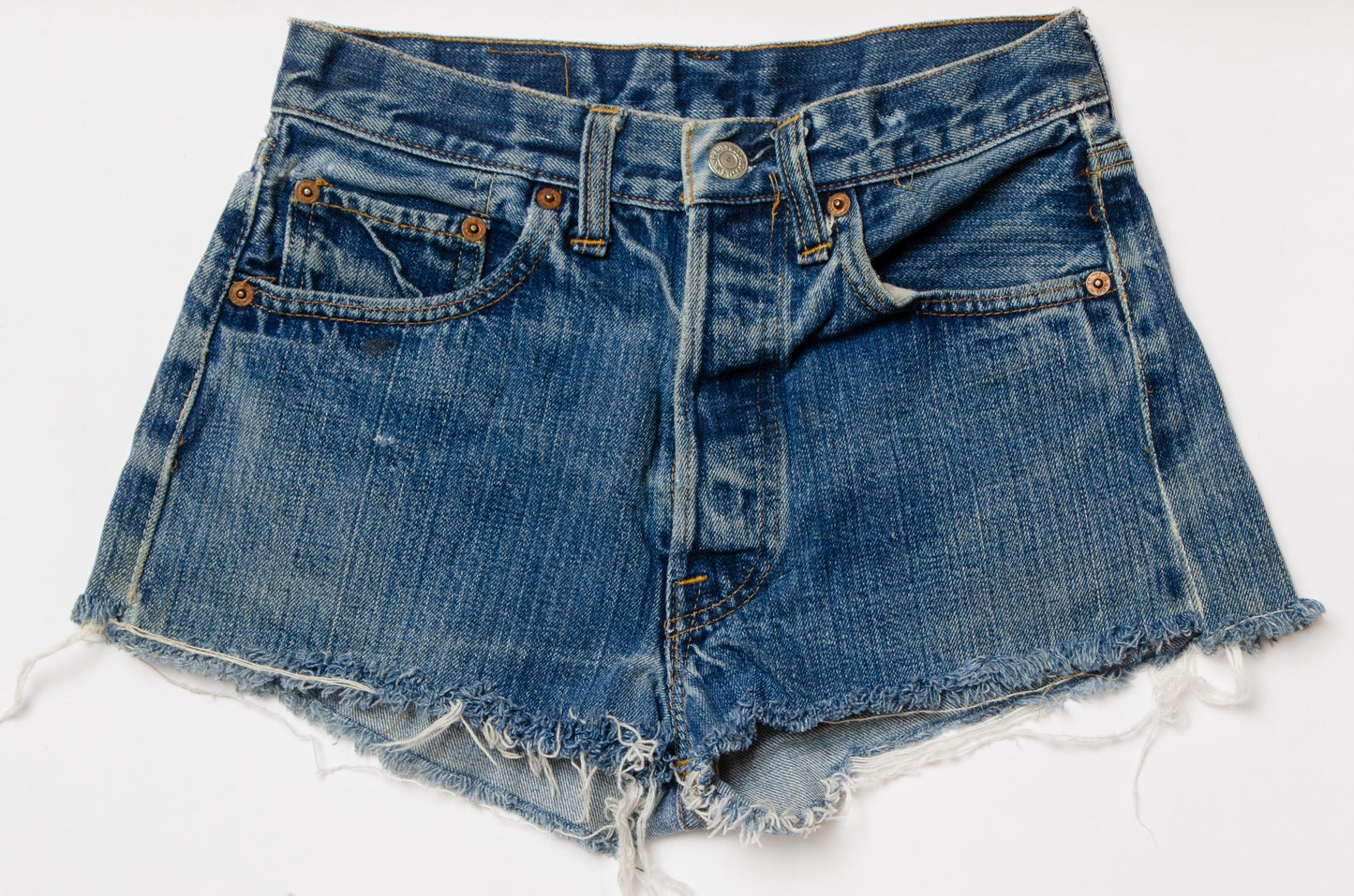 Vintage Levis Redline Indigo Denim Cut Off Jean Shorts W 25