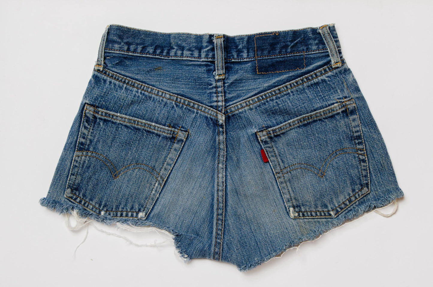 Vintage Levis Redline Indigo Denim Cut Off Jean Shorts W 25