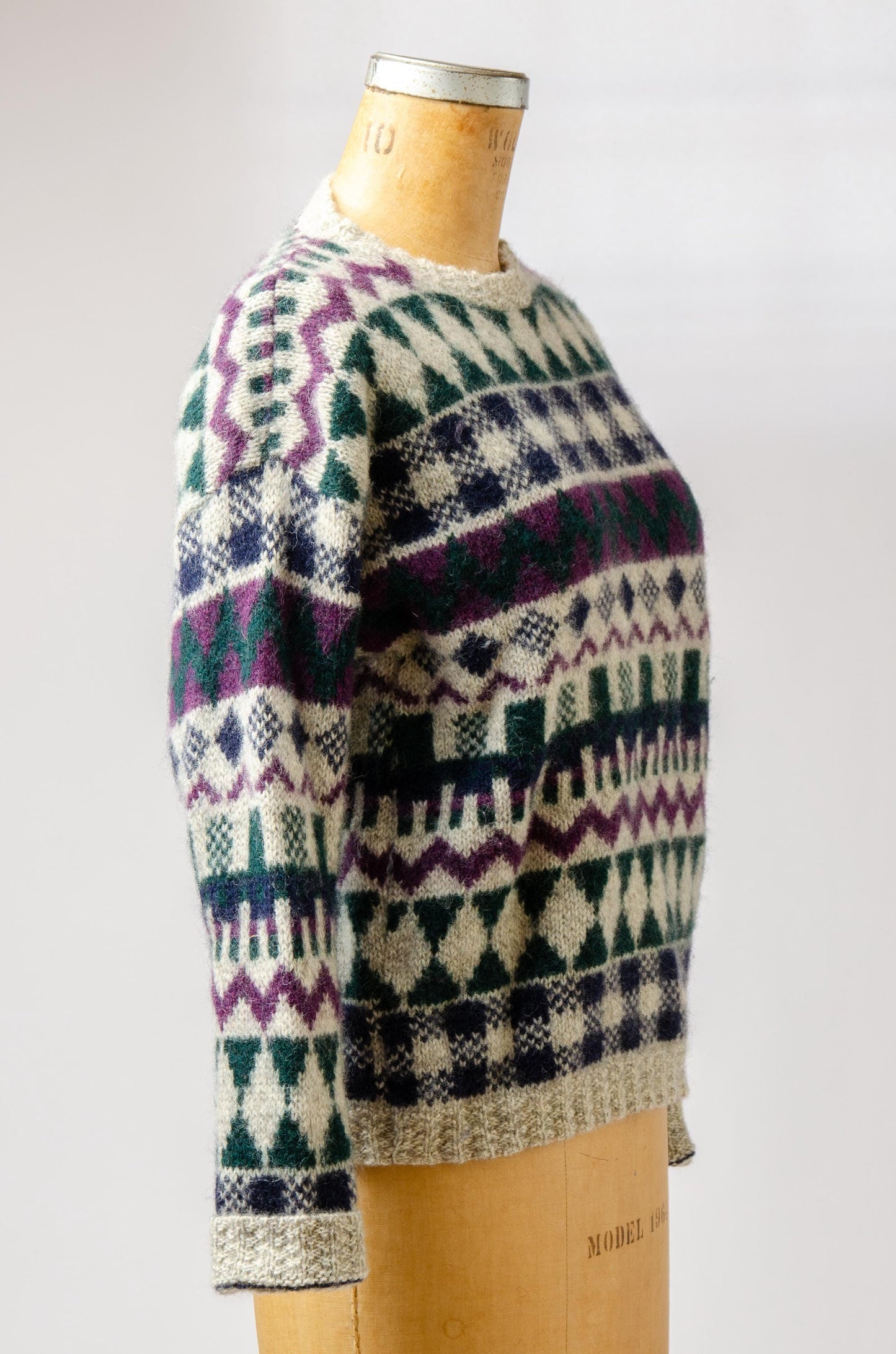 90s Eddie Bauer Wool Knit Sweater Geometric Womens Sweater