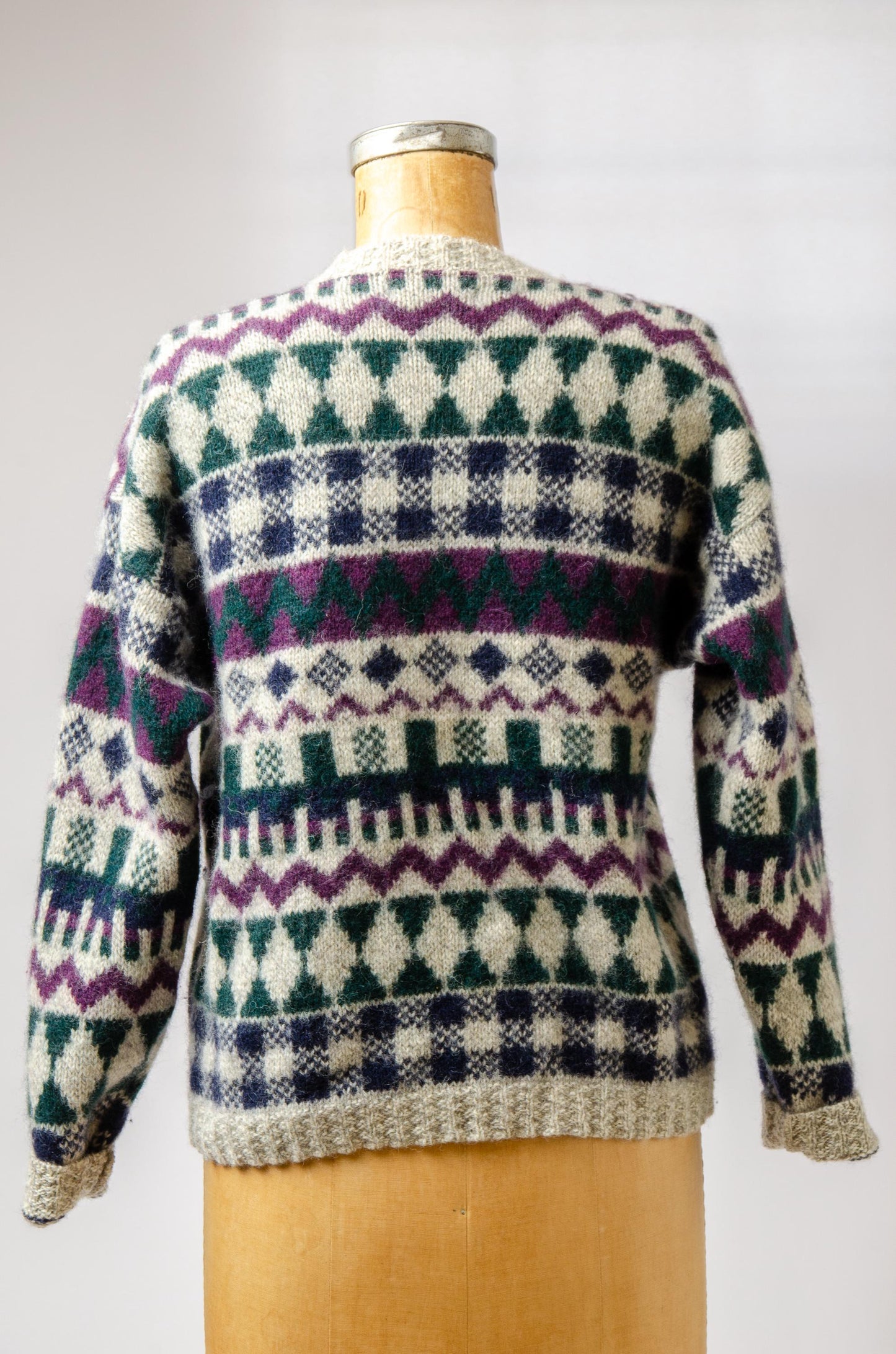 90s Eddie Bauer Wool Knit Sweater Geometric Womens Sweater