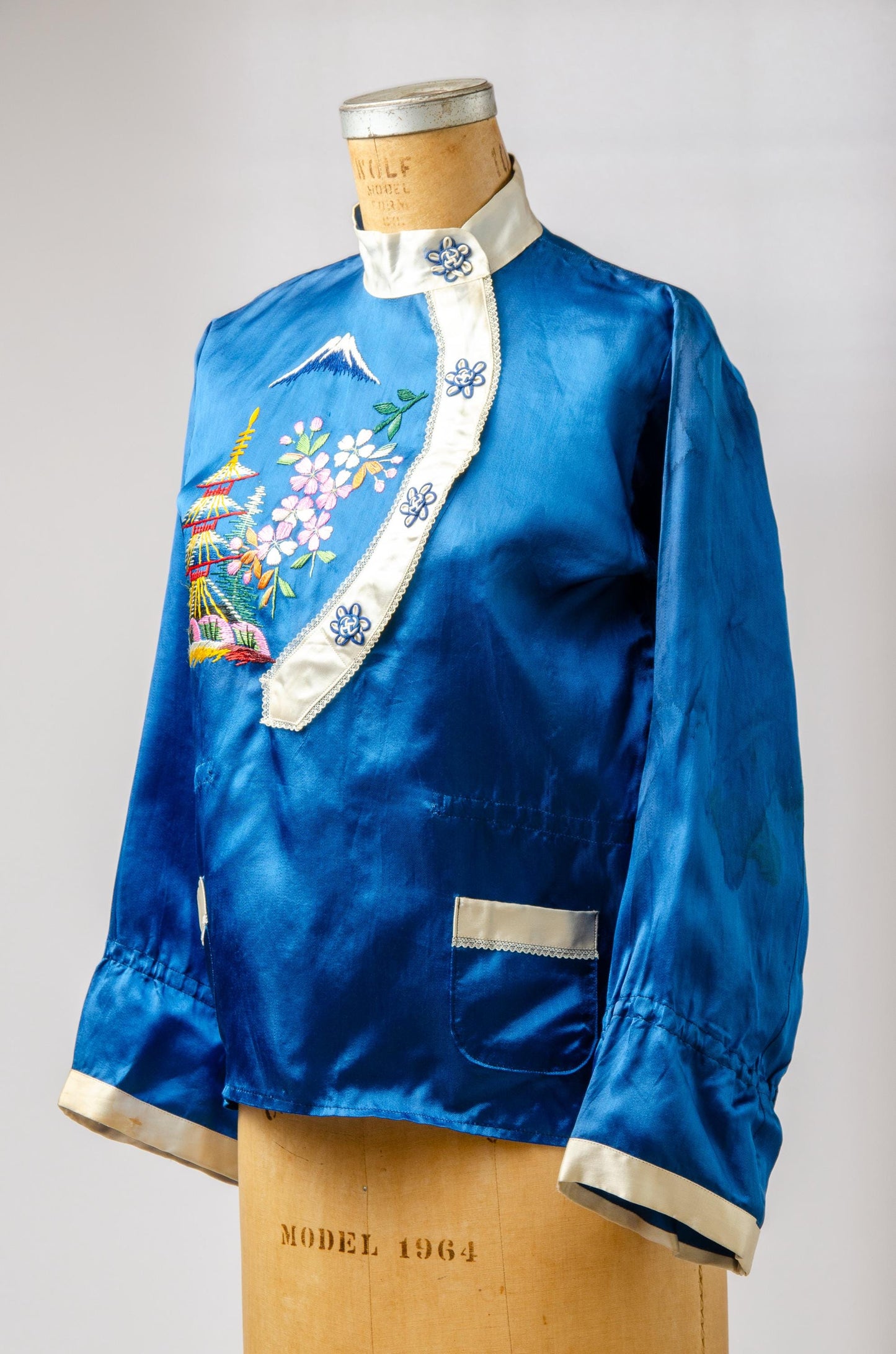 1930s Chinese Embroidered Satin Blouse