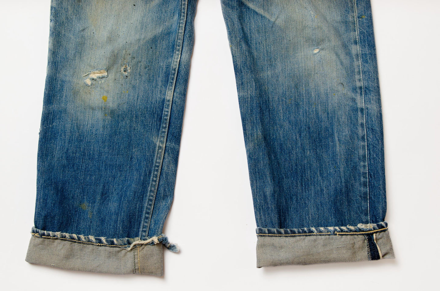 1950s Redline Denim Foremost Distressed Indigo Denim Jeans 32 x 28